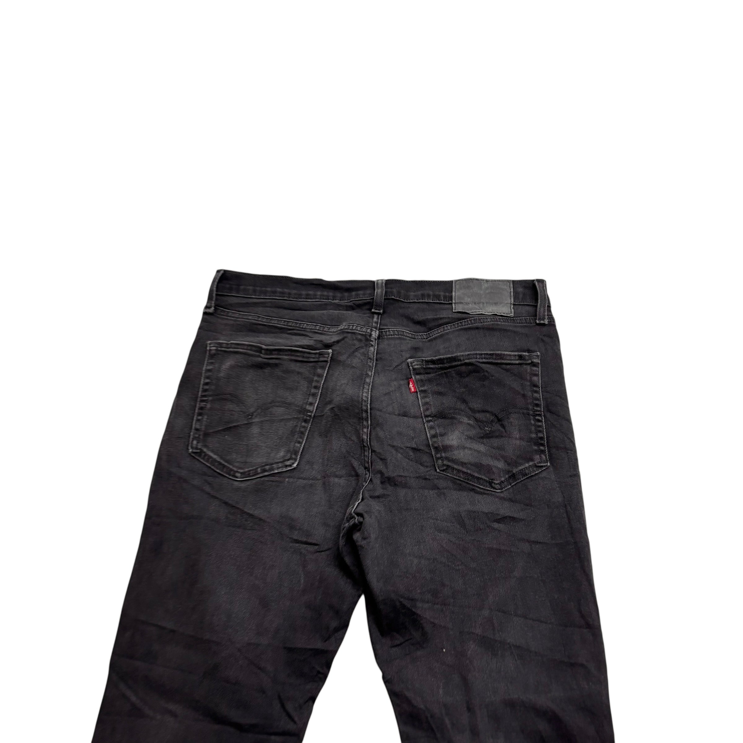 Levis 541 Jeans W36 L31 Mens Black Athletic Tapered Fit Stretch Denim