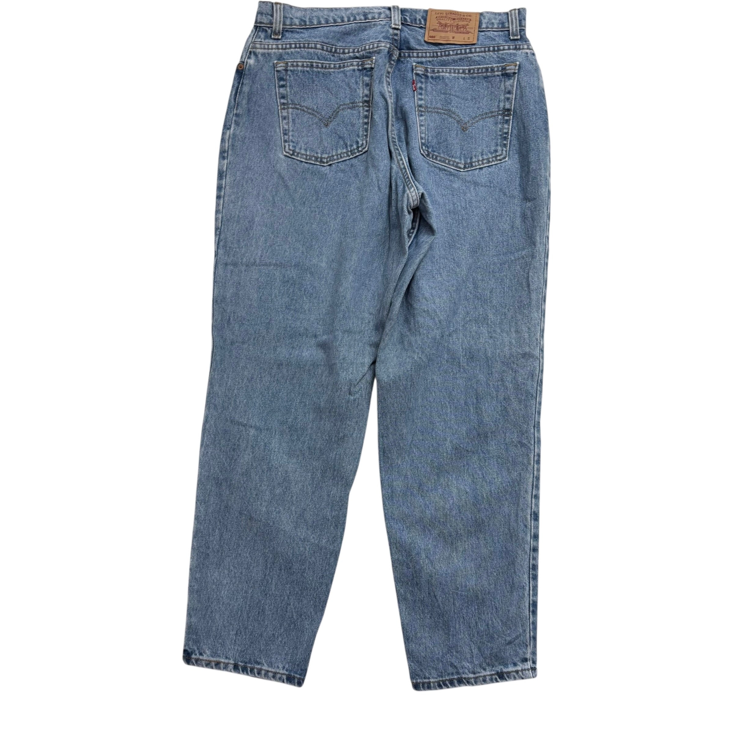 Levis 550 Jeans W34 L30 Womens Light Blue Relaxed Tapered Fit Vintage