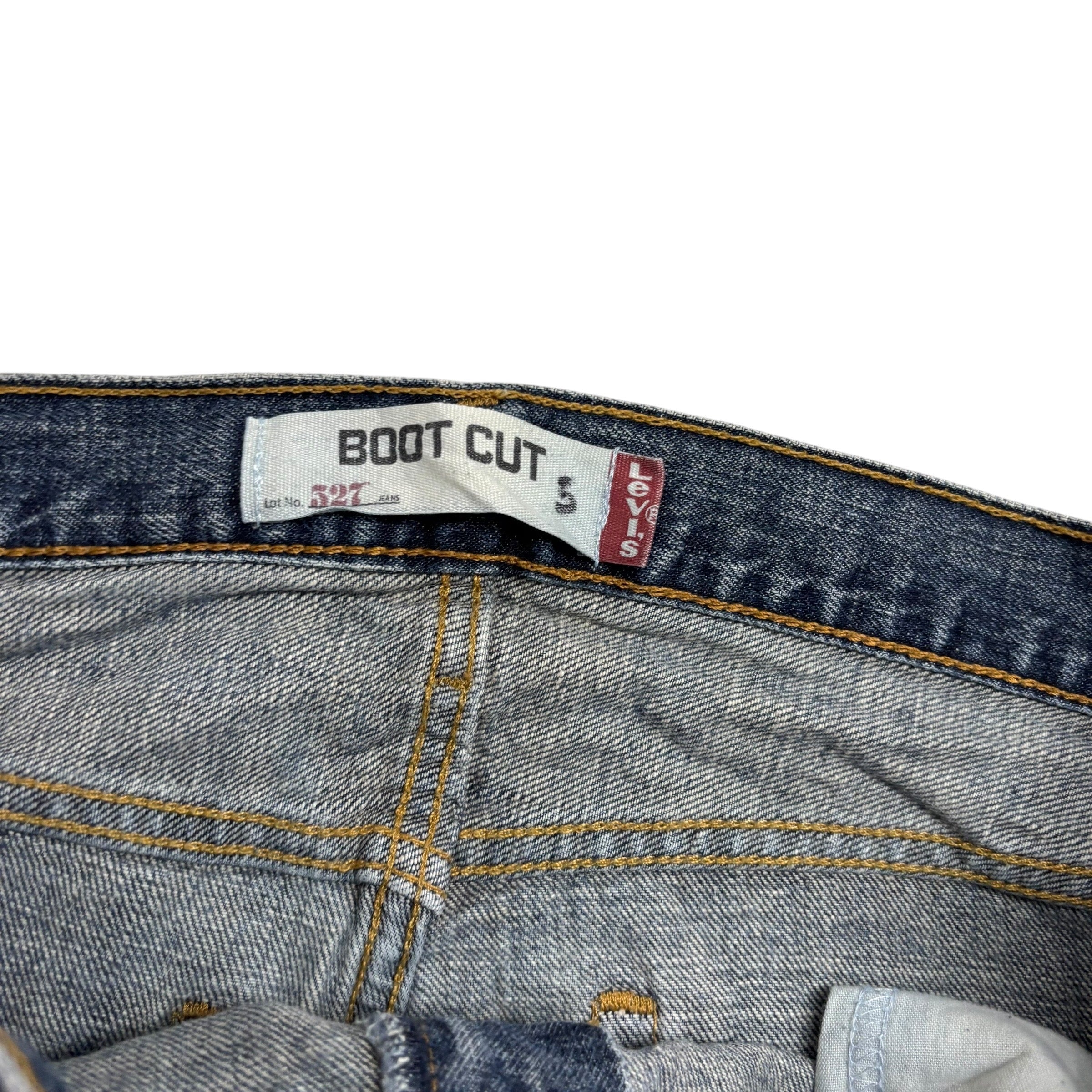 Levis 527 Jeans W36 L34 Mens Mid Blue Regular Bootcut Fit Vintage Denim (E)