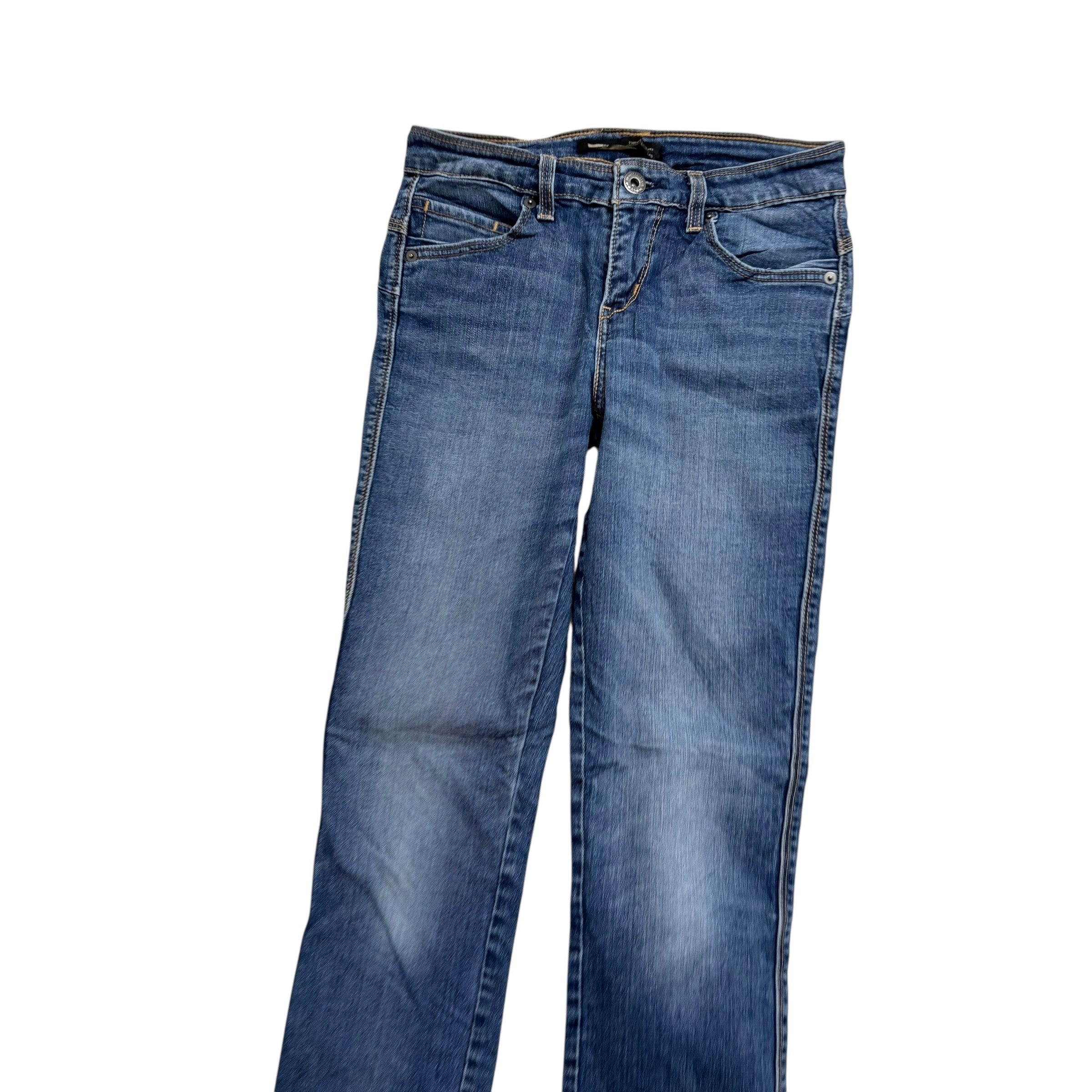 Levis Jeans W27 L32 Womens Skinny Fit Mid Blue Stretch Denim (E)