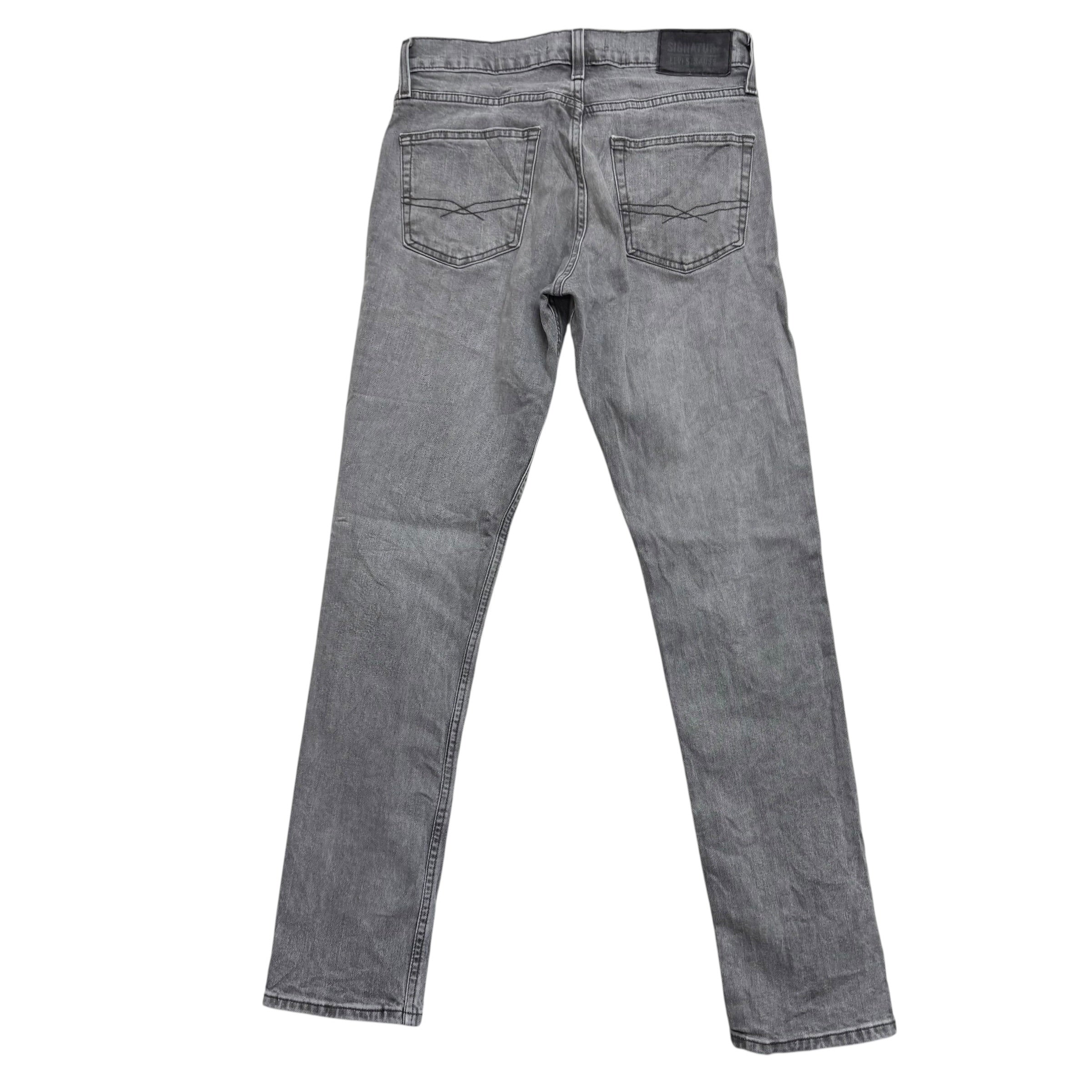 Levis Signature Jeans W30 L32 Mens Grey Slim Fit Stretch Denim (E)