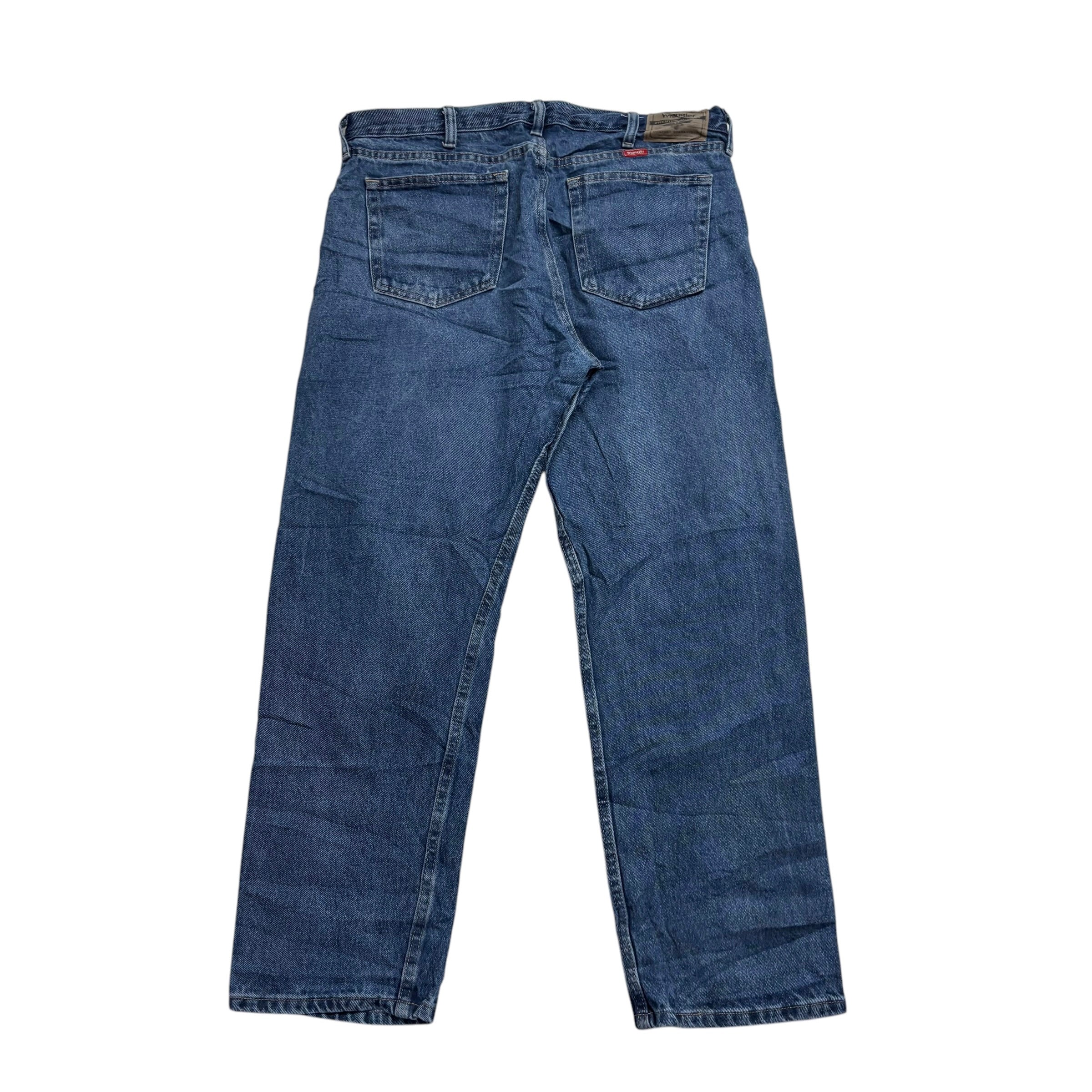 Wrangler Jeans W36 L30 Mens Mid Blue Relaxed Straight Fit Baggy Denim (E)