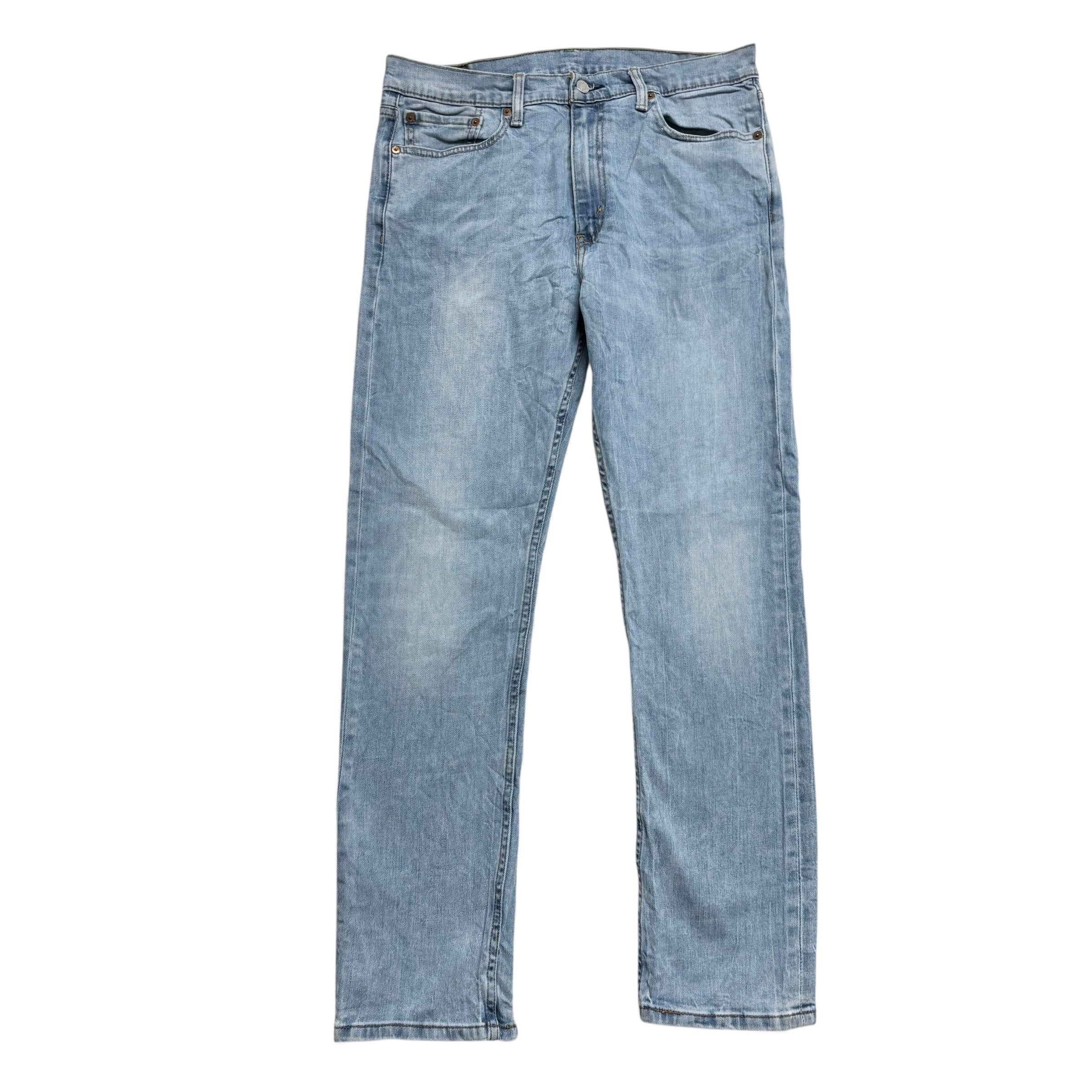 Levis 513 Jeans W34 L32 Mens Light Blue Slim Straight Fit Stretch Denim