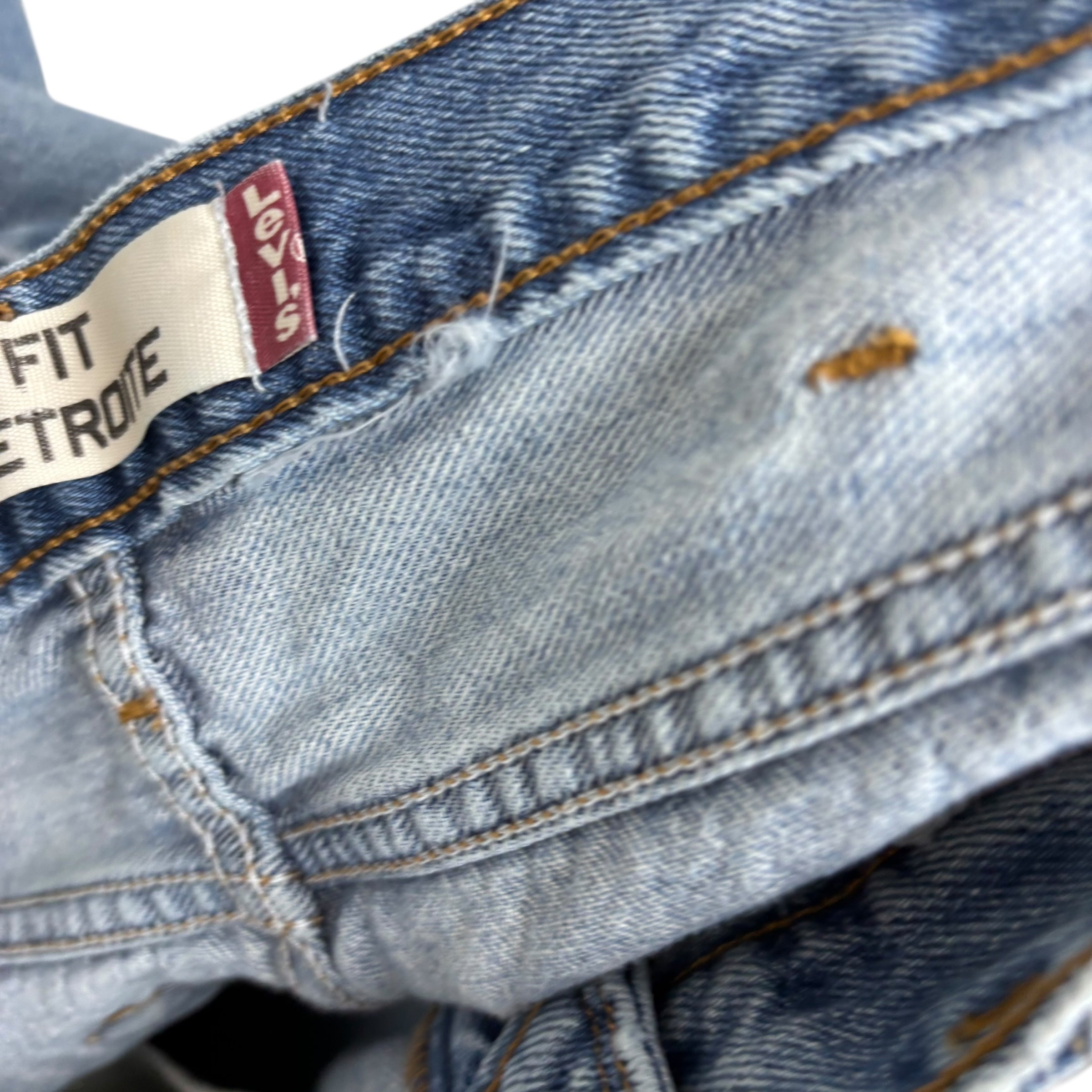 Levis 516 Jeans W34 L27 Mens Light Blue Regular Straight Fit Vintage Denim (E)