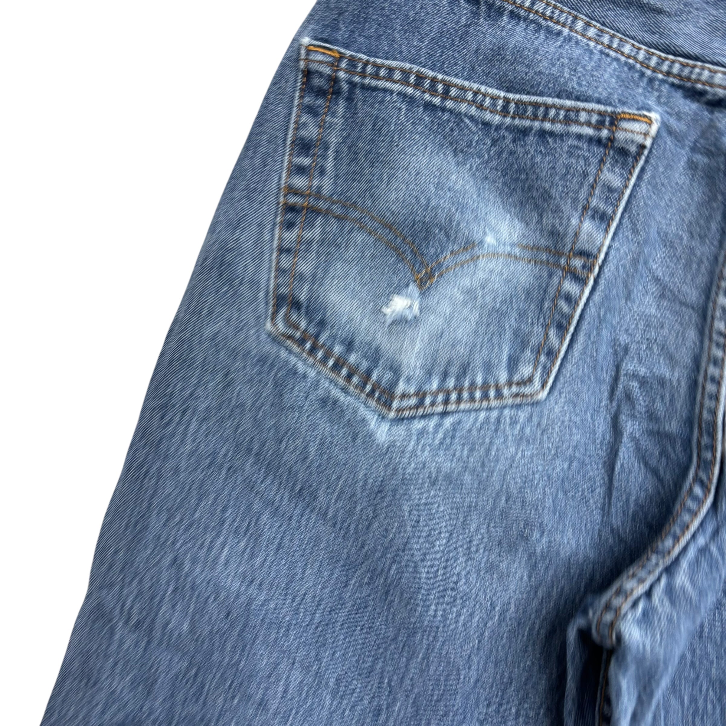 Levis 550 Jeans W34 L30 Mens Mid Blue Baggy Relaxed Straight Fit Denim