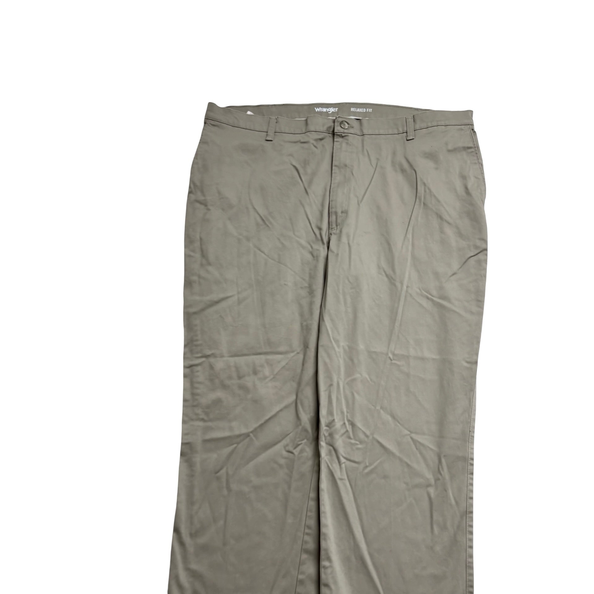 Wrangler Trousers W42 L29 Mens Cream Beige Relaxed Straight Fit Stretch (E)