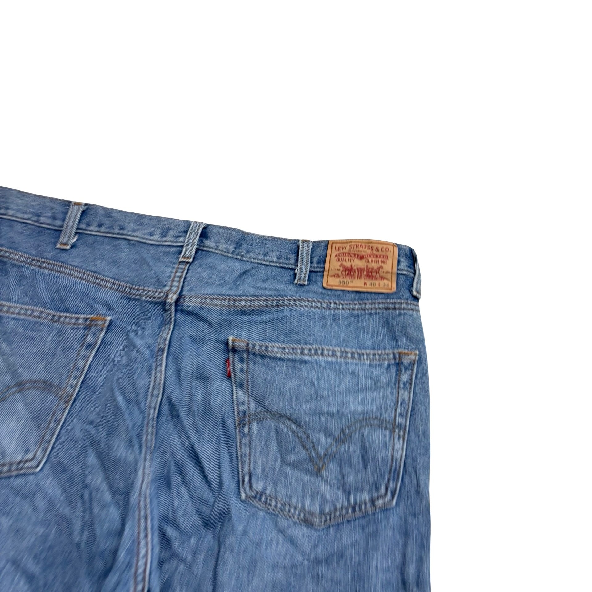 Levis 550 Jeans W40 L32 Mens Light Blue Baggy Relaxed Straight Fit Vintage (E)