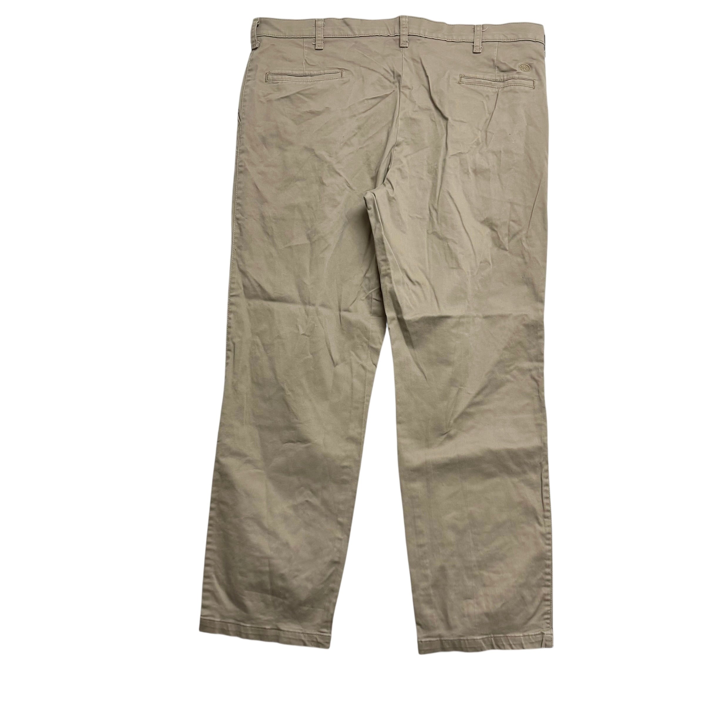 Wrangler Pleated Trousers W40 L31 Mens Beige Relaxed Straight Vintage Pants (E)
