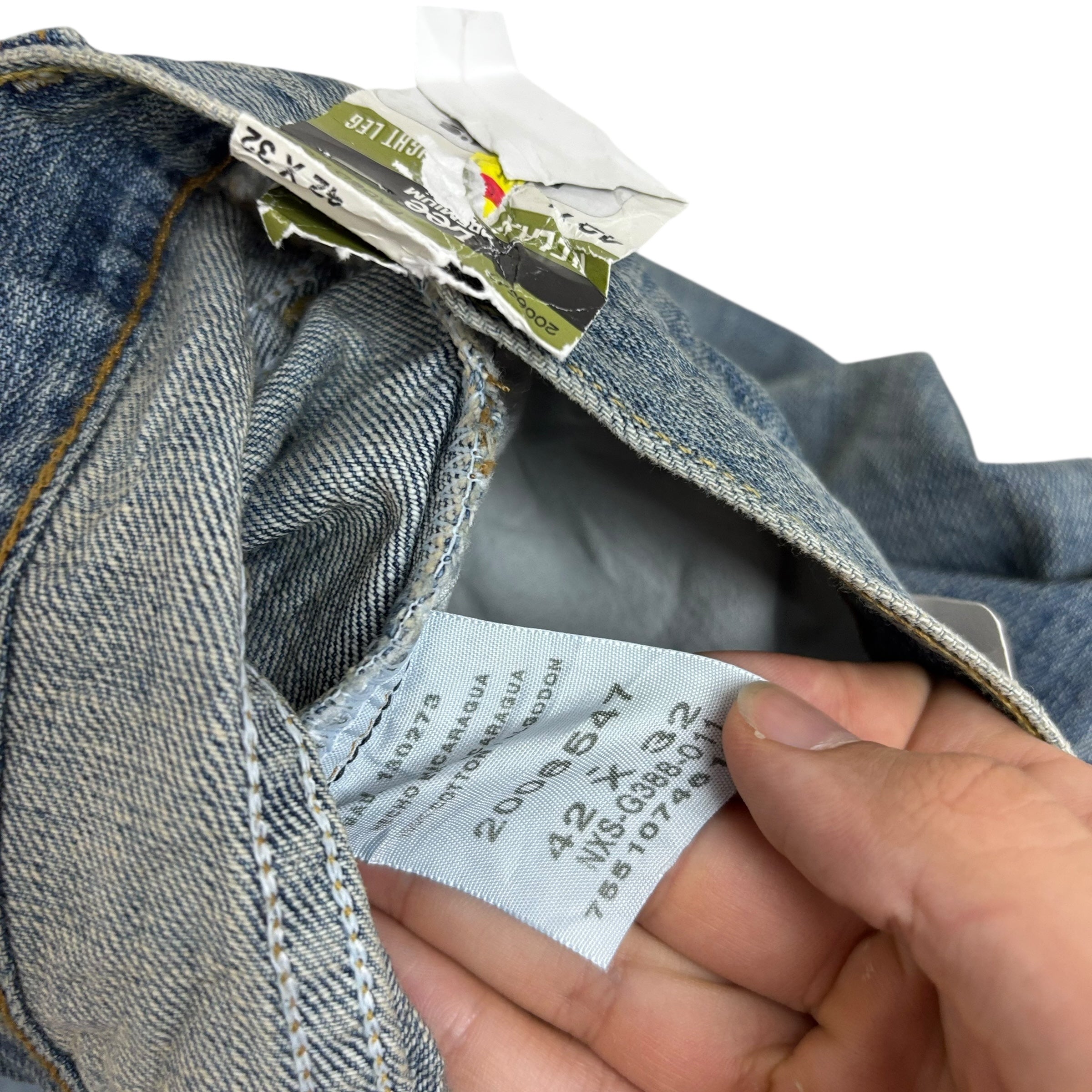 Lee Jeans W42 L32 Mens Mid Blue Relaxed Straight Fit Vintage Denim (E)