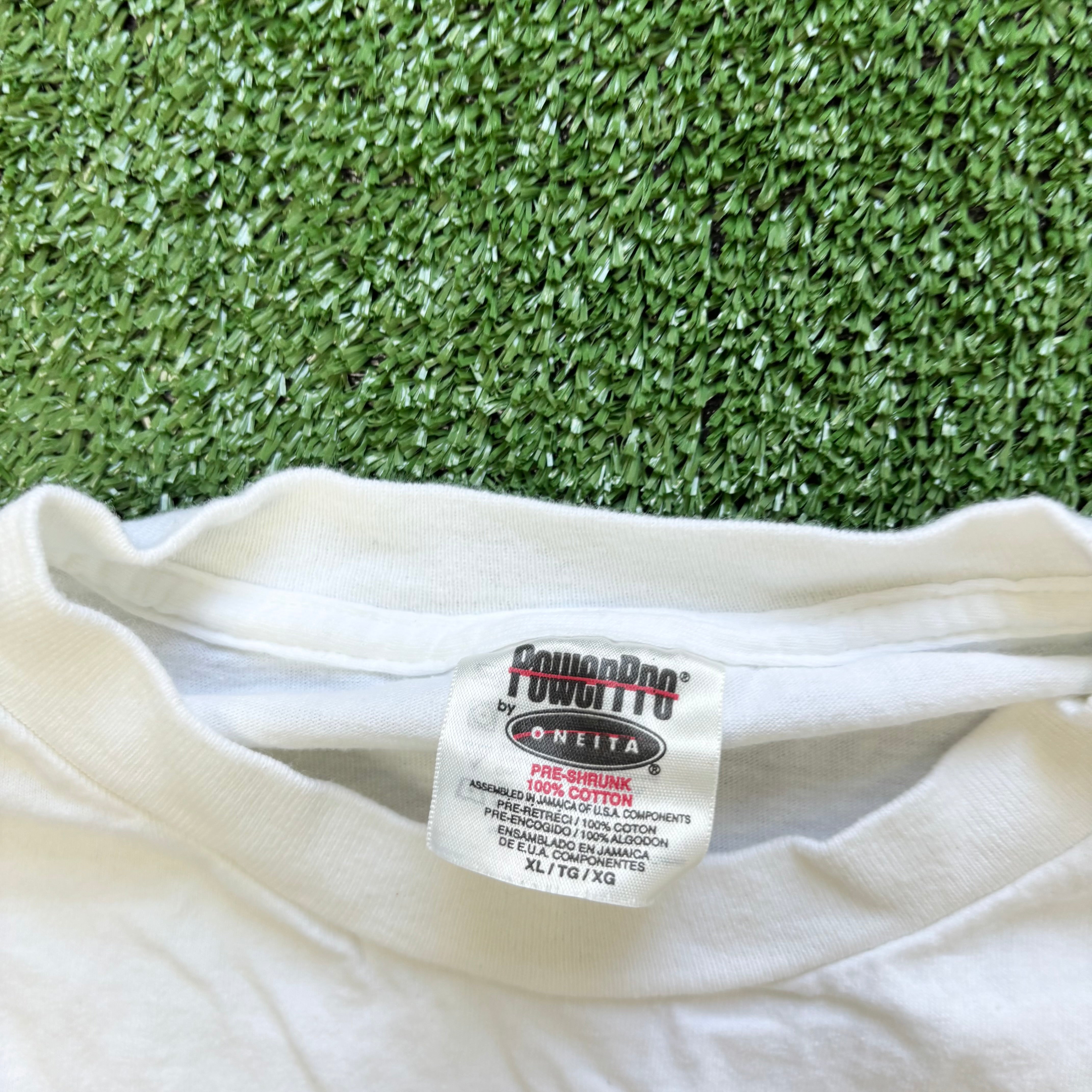 Vintage T Shirt Mens XL White Single Stitch Graphic Print 90s USA Tourist (E)