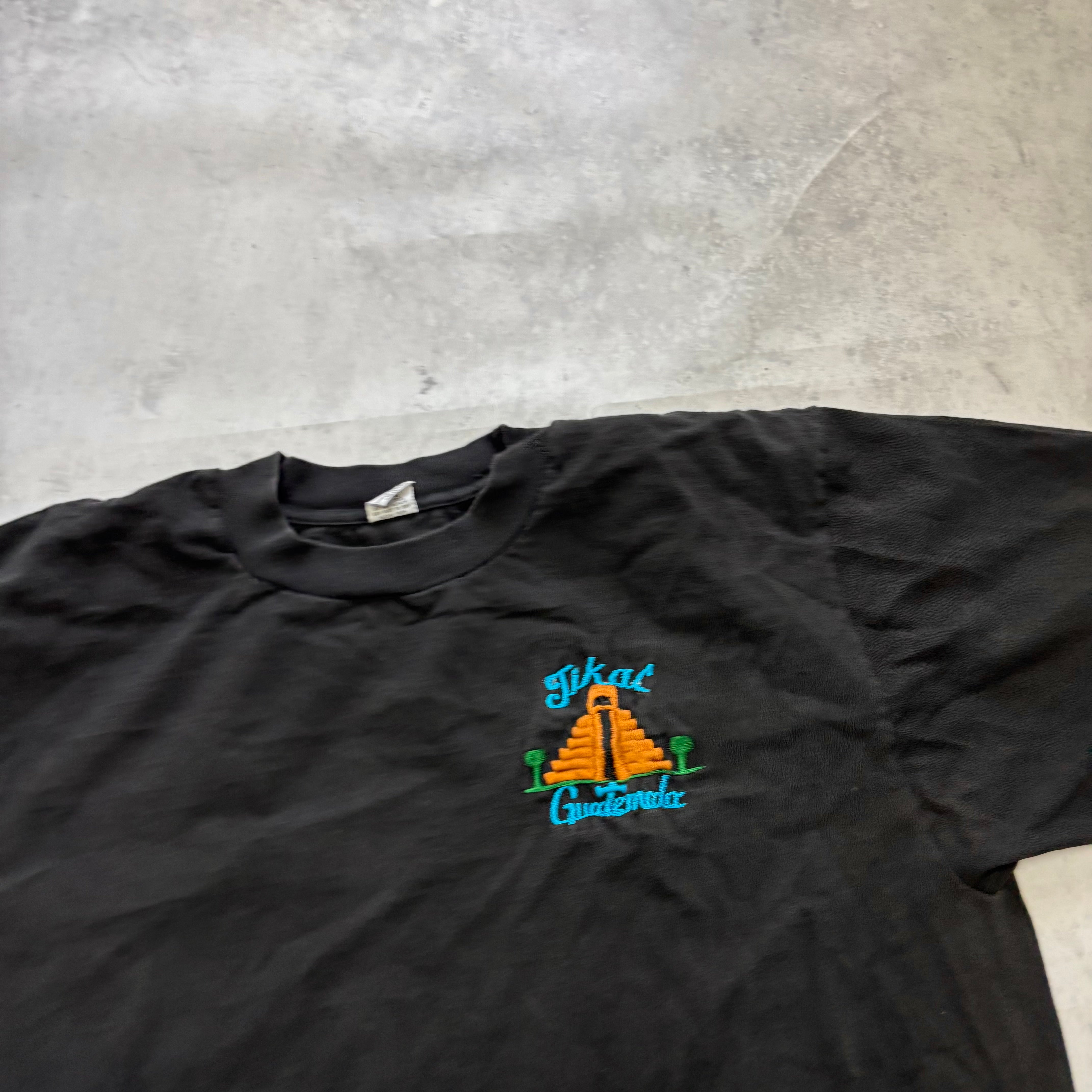 Vintage T Shirt Mens Large Black Single Stitch Graphic Print 90s Tourist