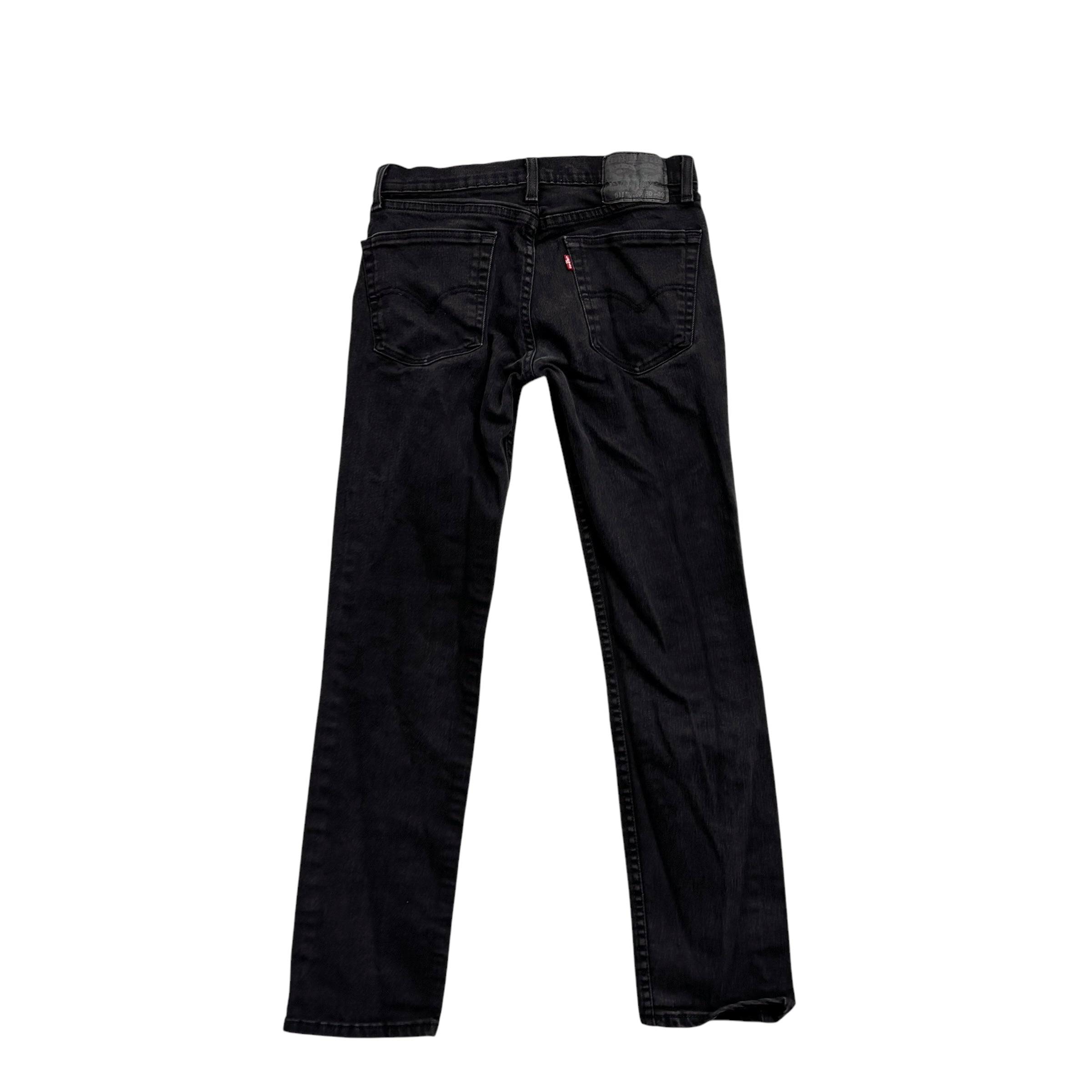 Levis 511 Jeans W29 L29 Mens Black Slim Fit Stretch Denim