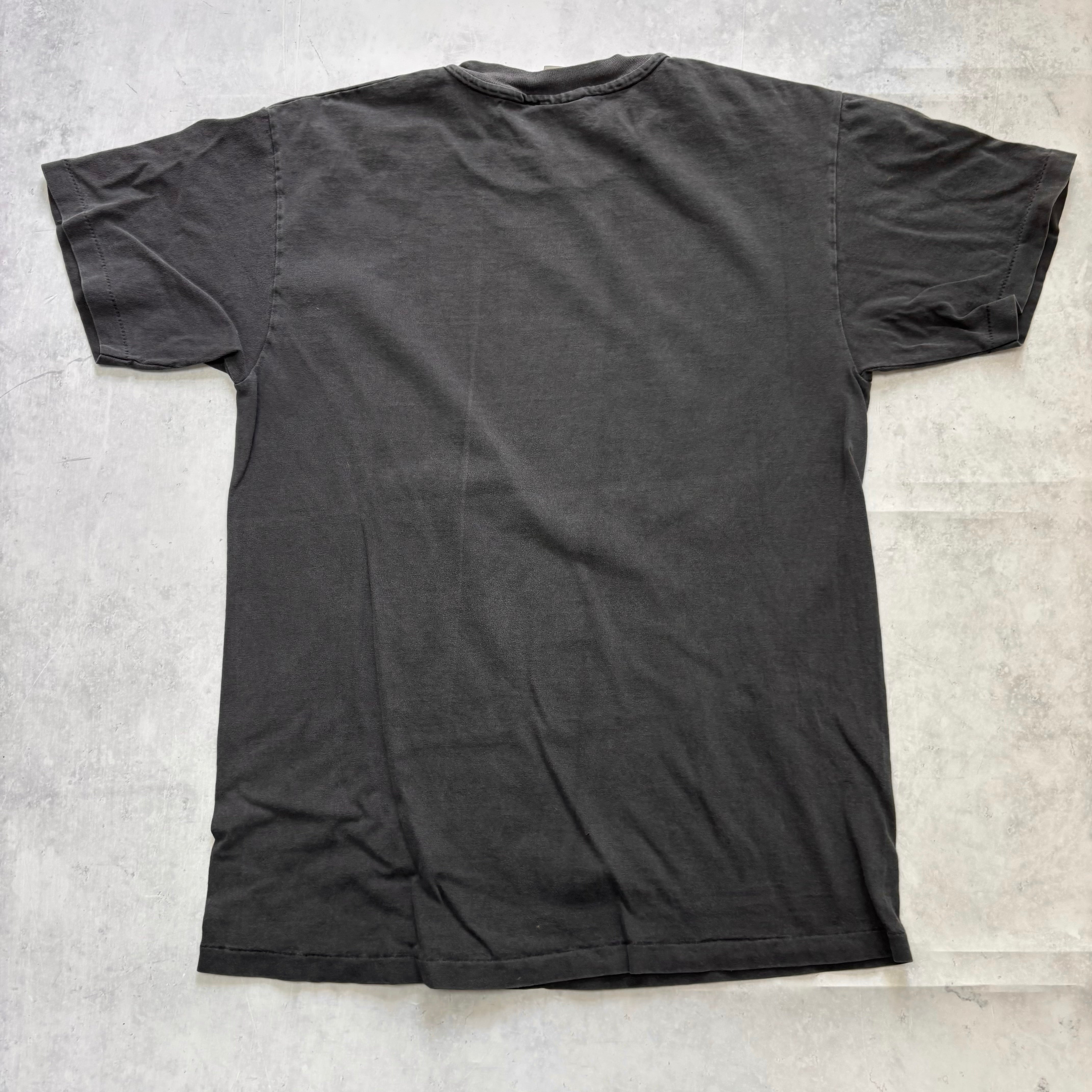 Vintage T Shirt Mens Medium Black Single Stitch Graphic Print 90s USA NFL