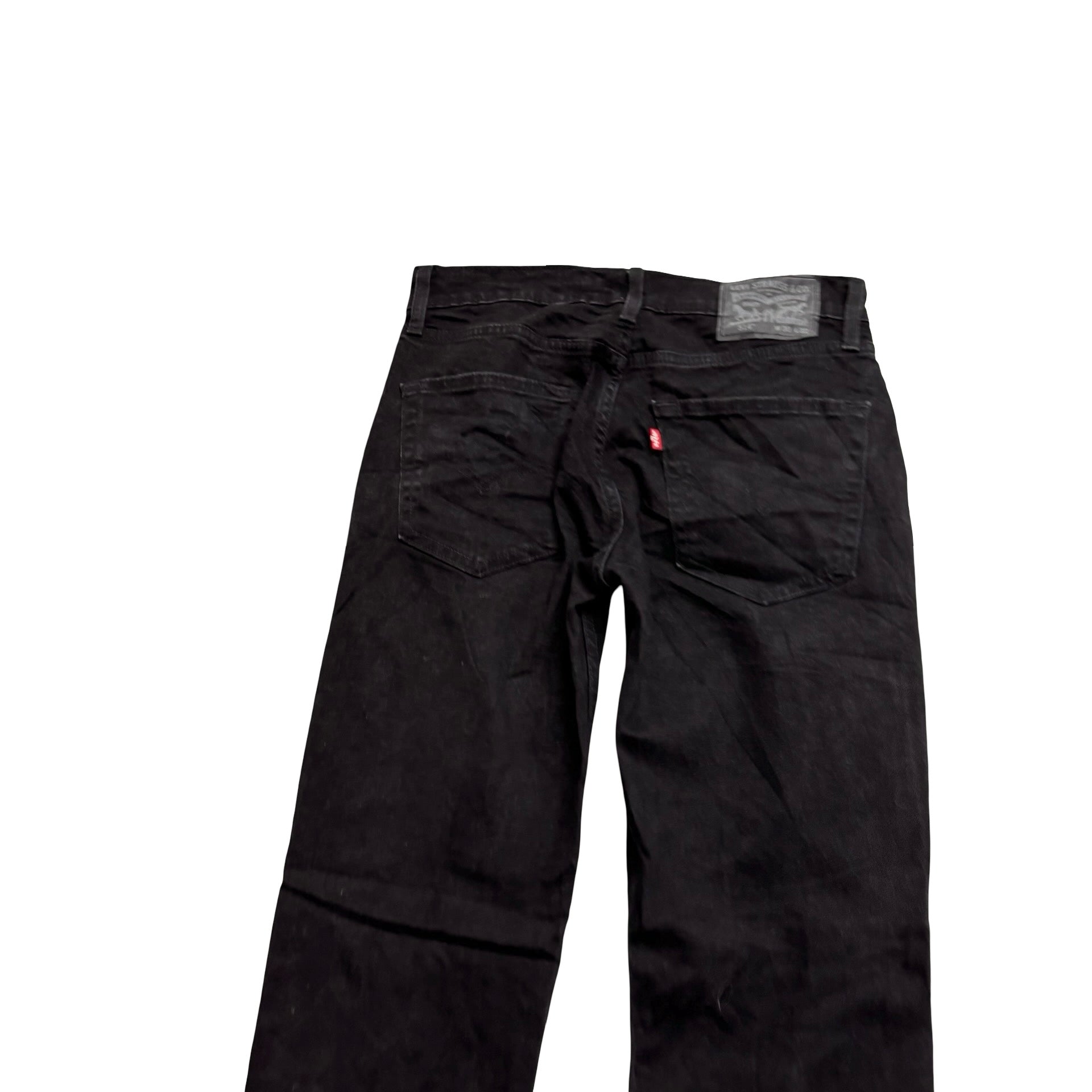 Levis 514 Jeans W30 L32 Mens Black Regular Straight Fit Stretch Denim (E)