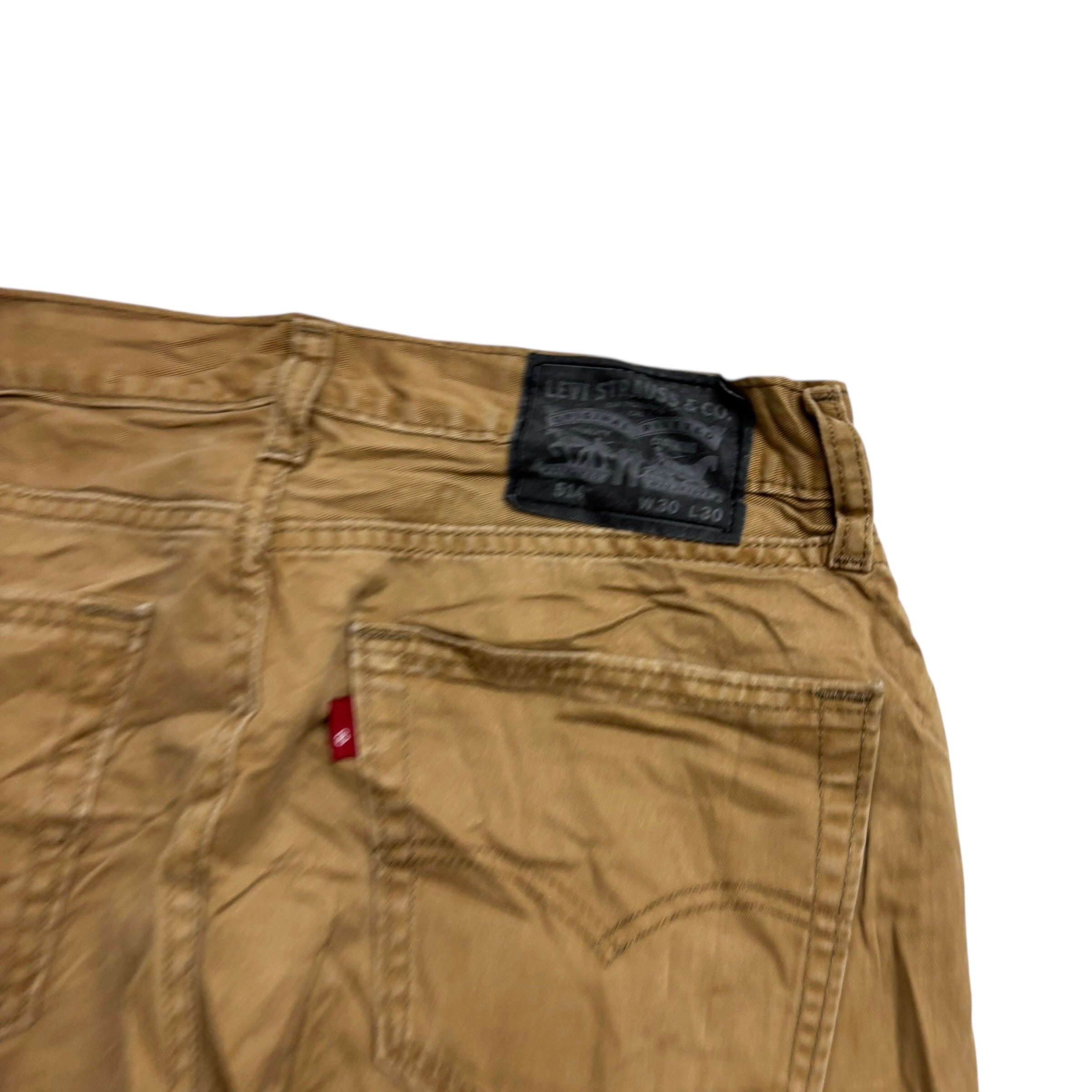 Levis 514 Trousers W30 L30 Mens Tan Regular Straight Fit Pants