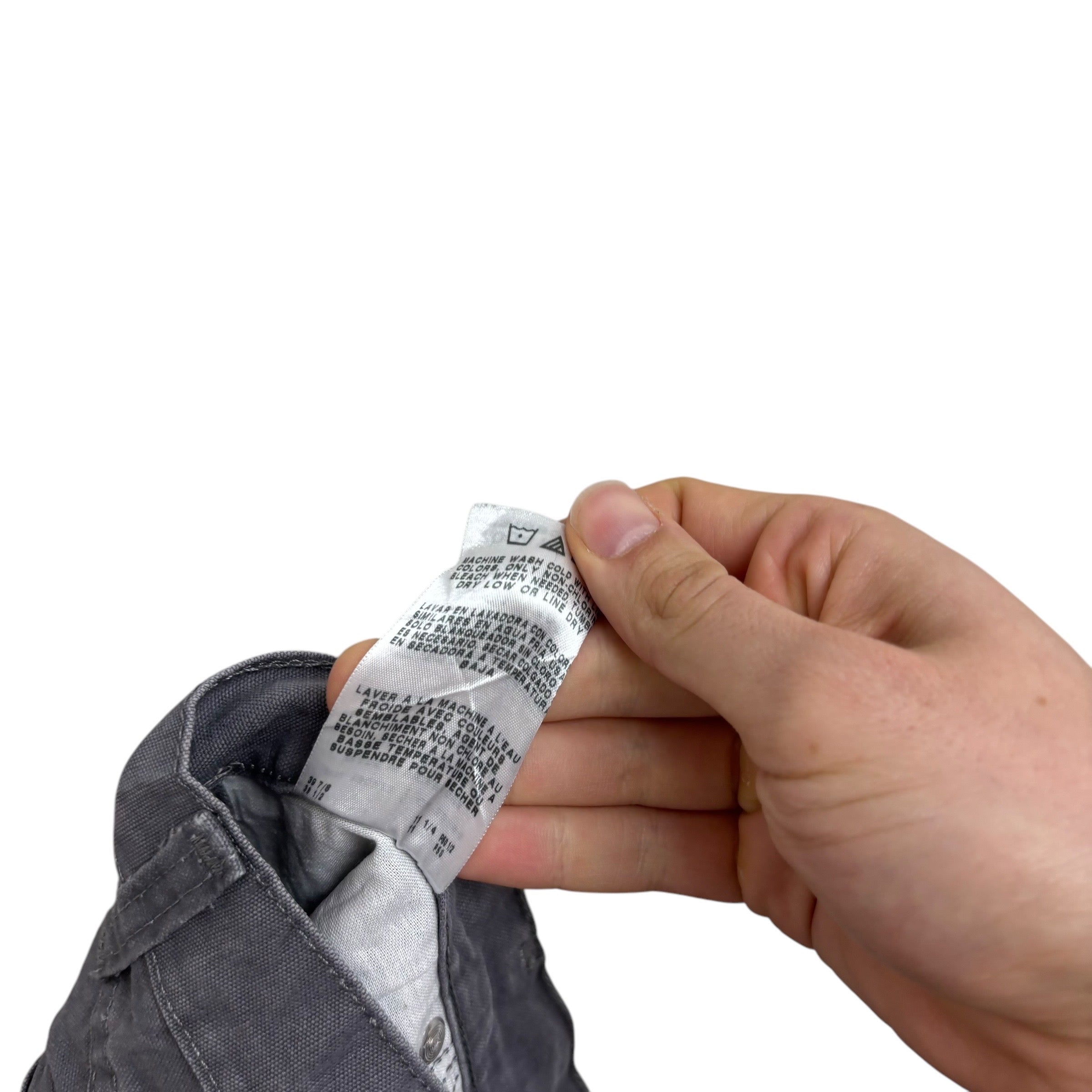 Wrangler Baggy Jorts W38 Mens Grey Denim Shorts Relaxed Fit Carpenter (E)