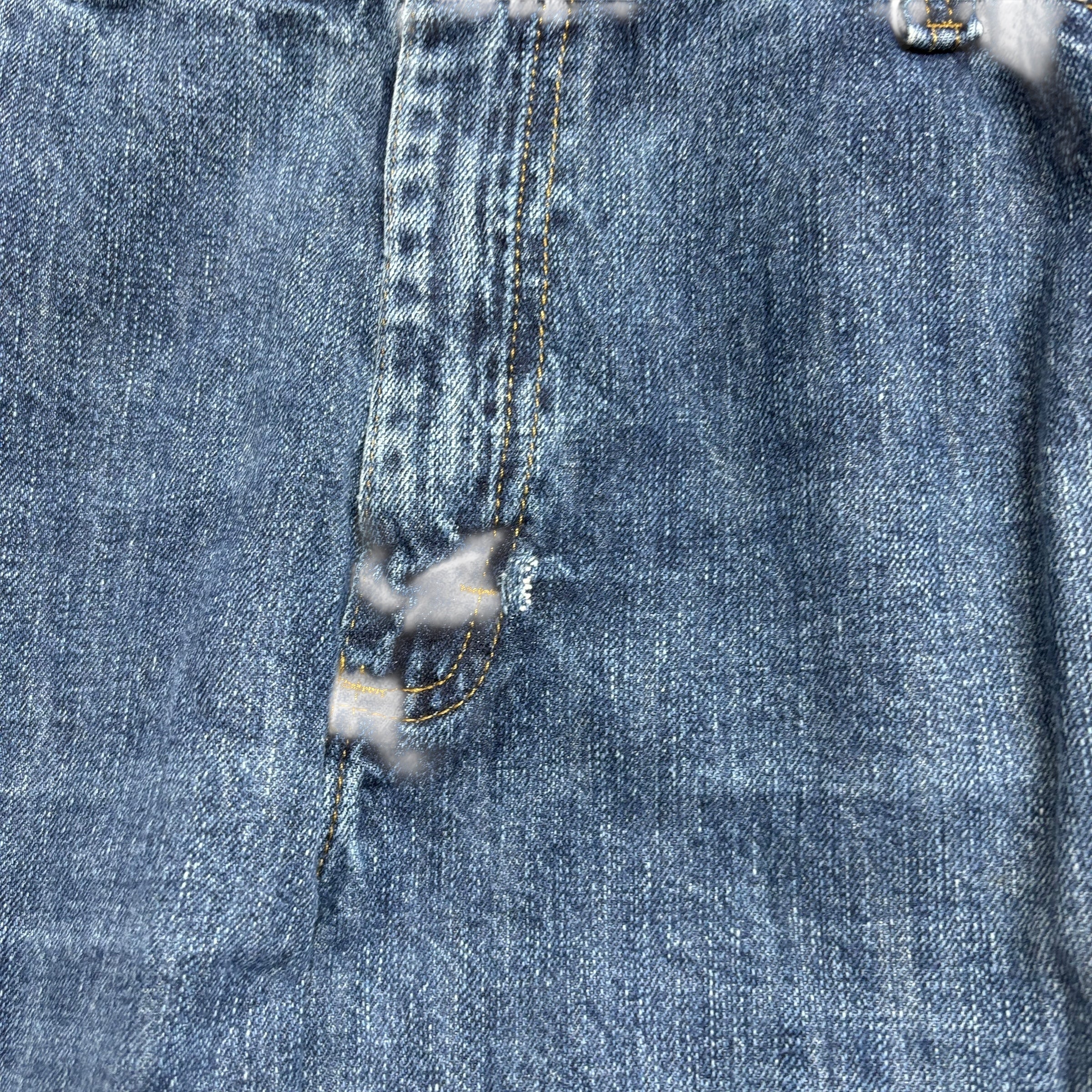 Lee Carpenter Jeans W40 L30 Mens Mid Blue Relaxed Straight Vintage Denim (F)