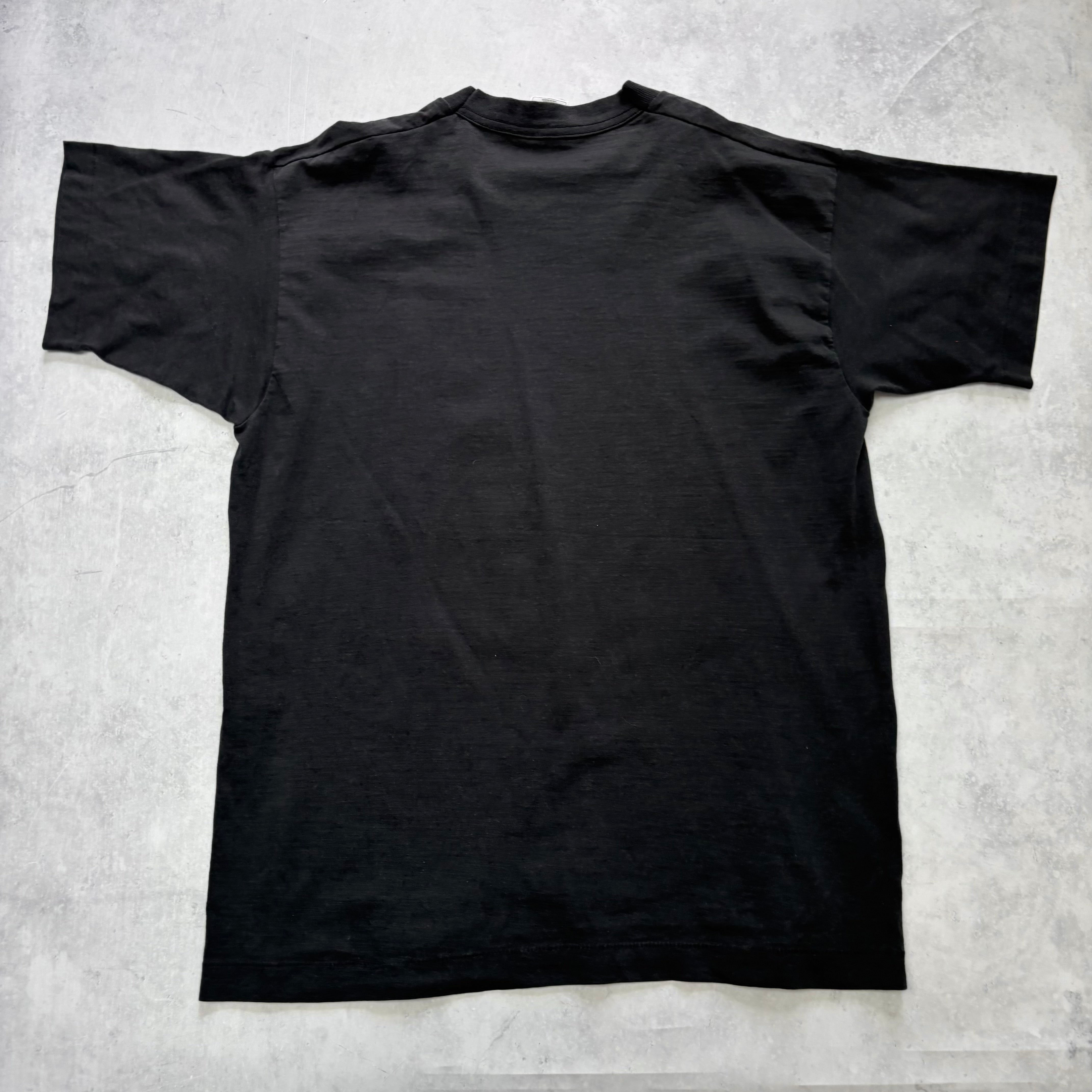 Vintage T Shirt Mens Medium Black Single Stitch Graphic Print 90s Music (E)