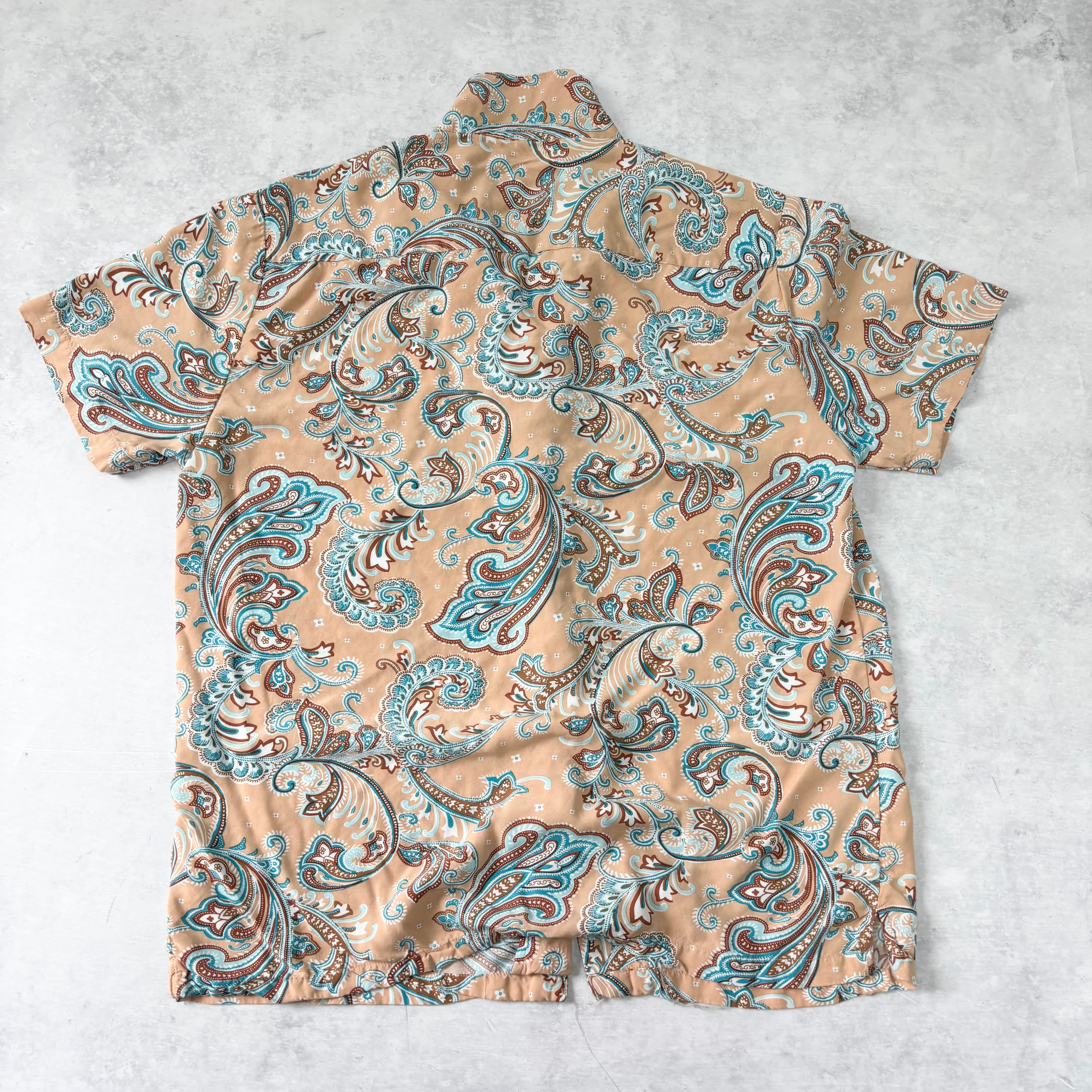 Hawaiian Shirt Mens Large Pink Floral Aloha Short Sleeve (E)