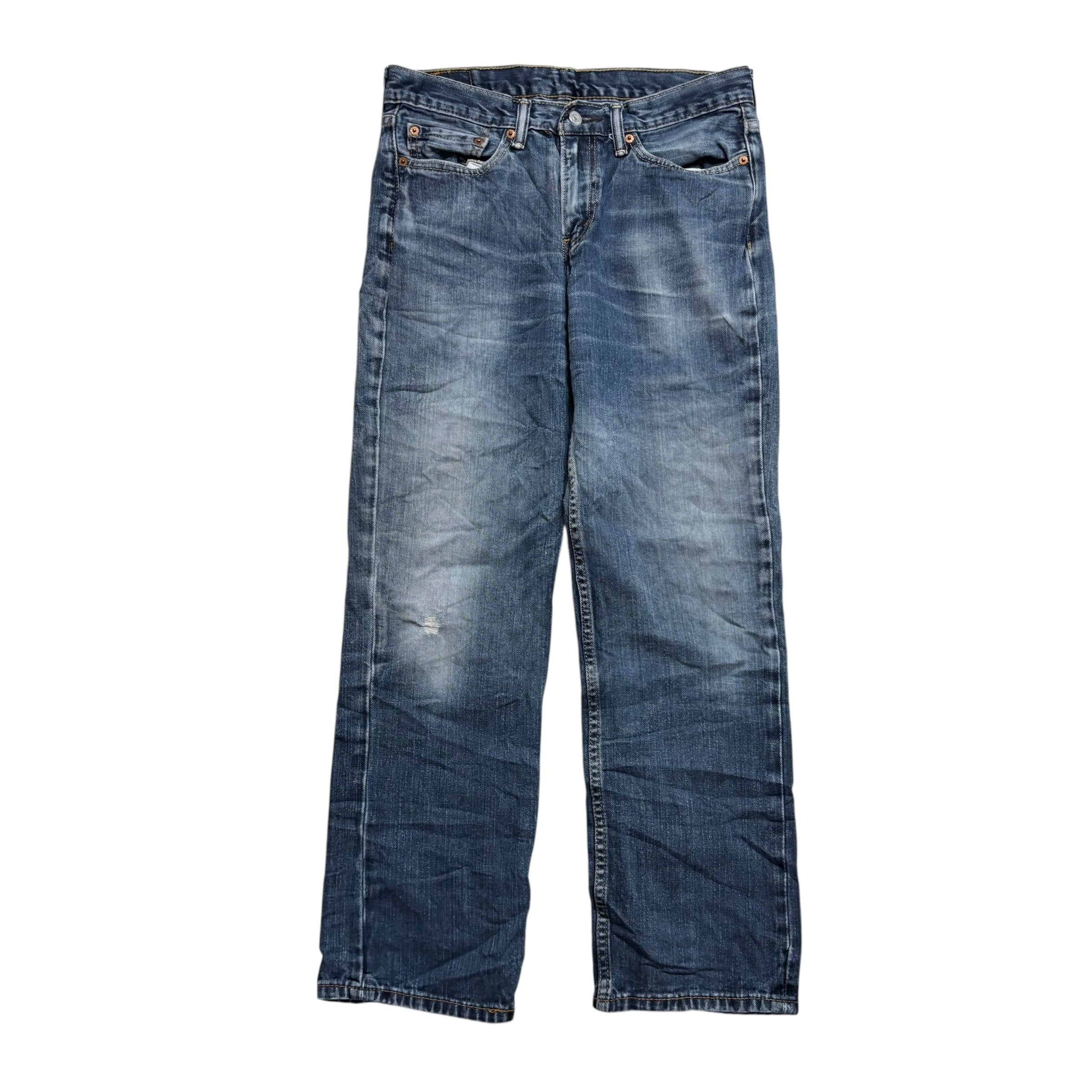 Levis 514 Jeans W32 L30 Mens Mid Blue Regular Straight Fit Denim