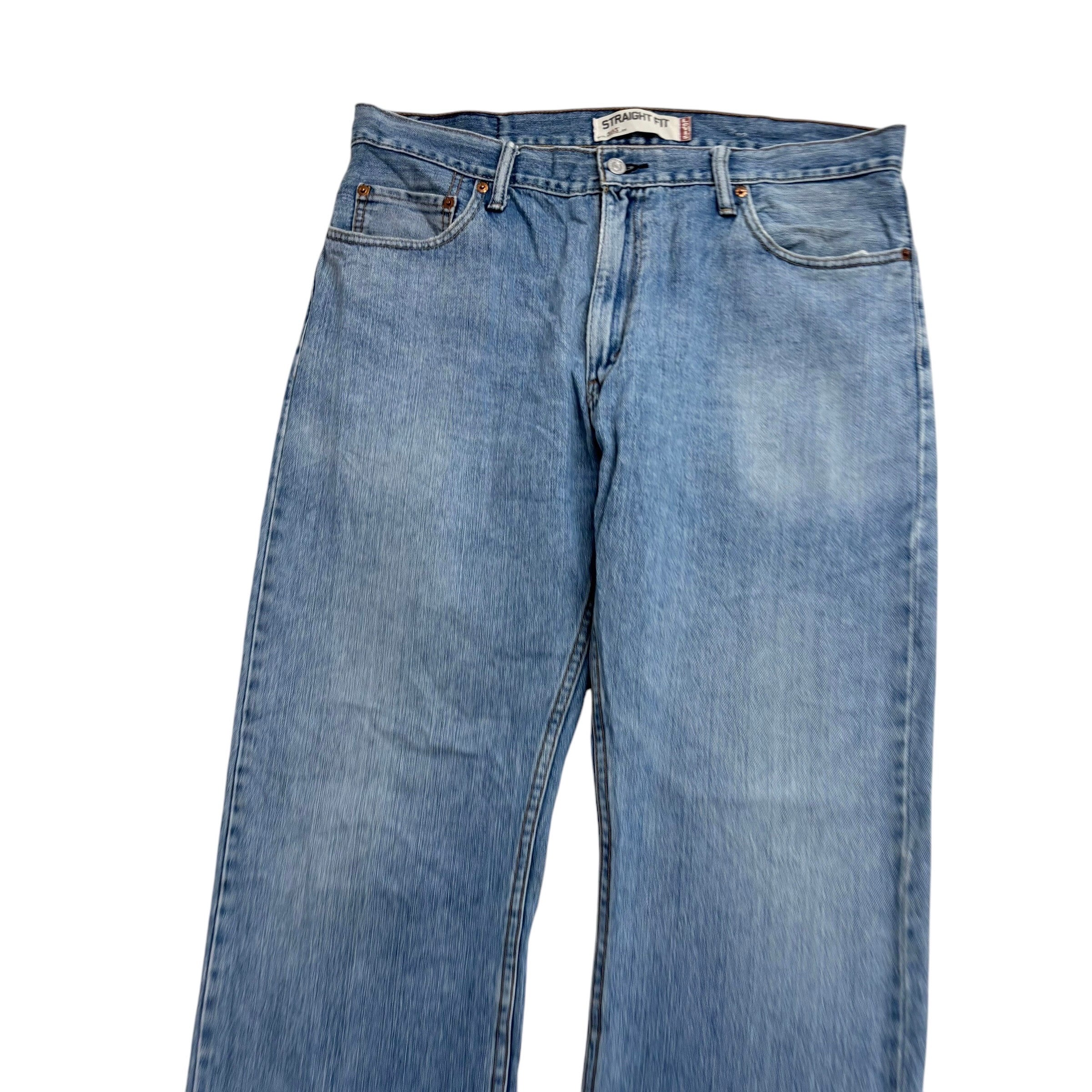 Levis 505 Jeans W36 L32 Mens Light Blue Regular Straight Fit Vintage Denim