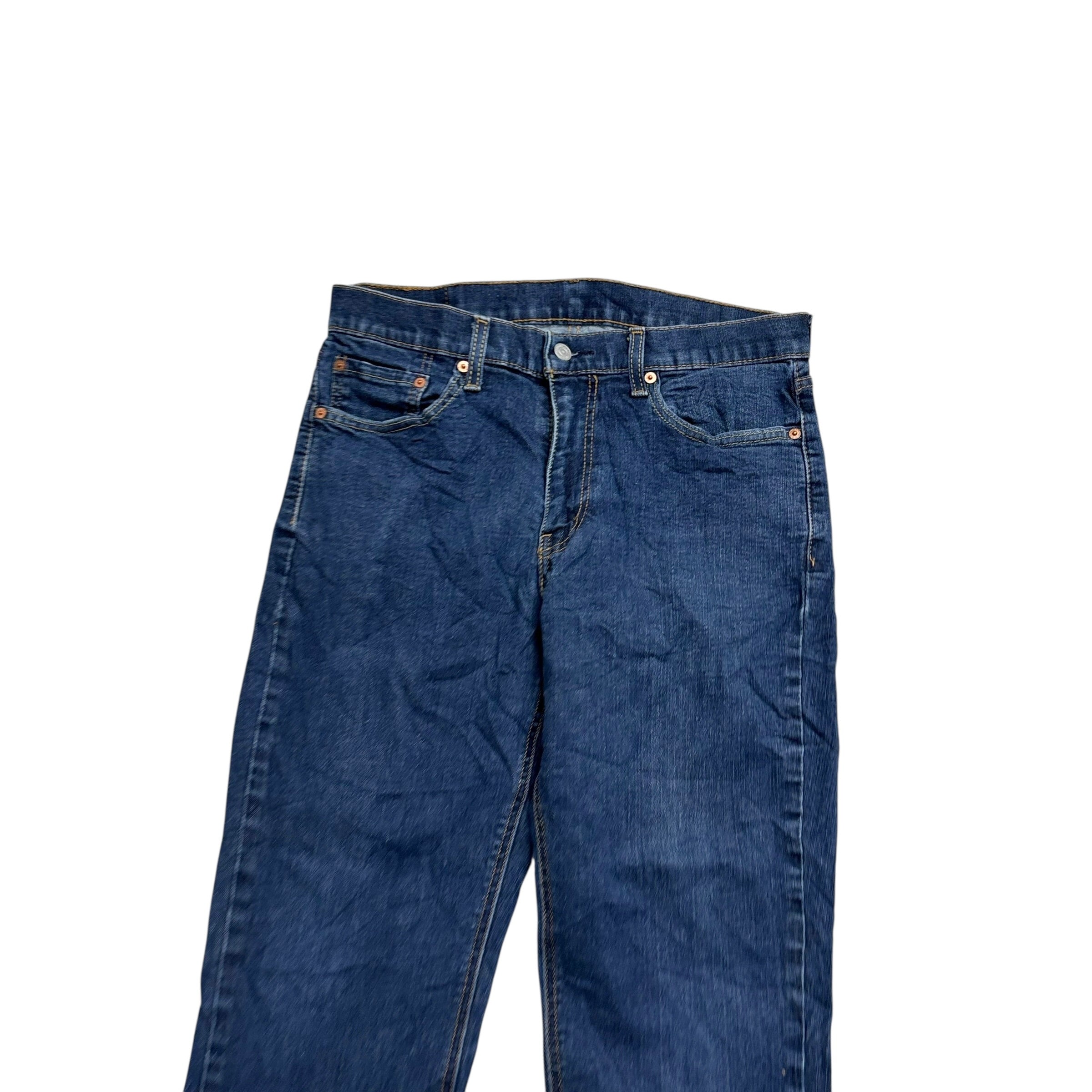 Levis 541 Jeans W33 L29 Mens Dark Blue Athletic Tapered Fit Stretch Denim (E)