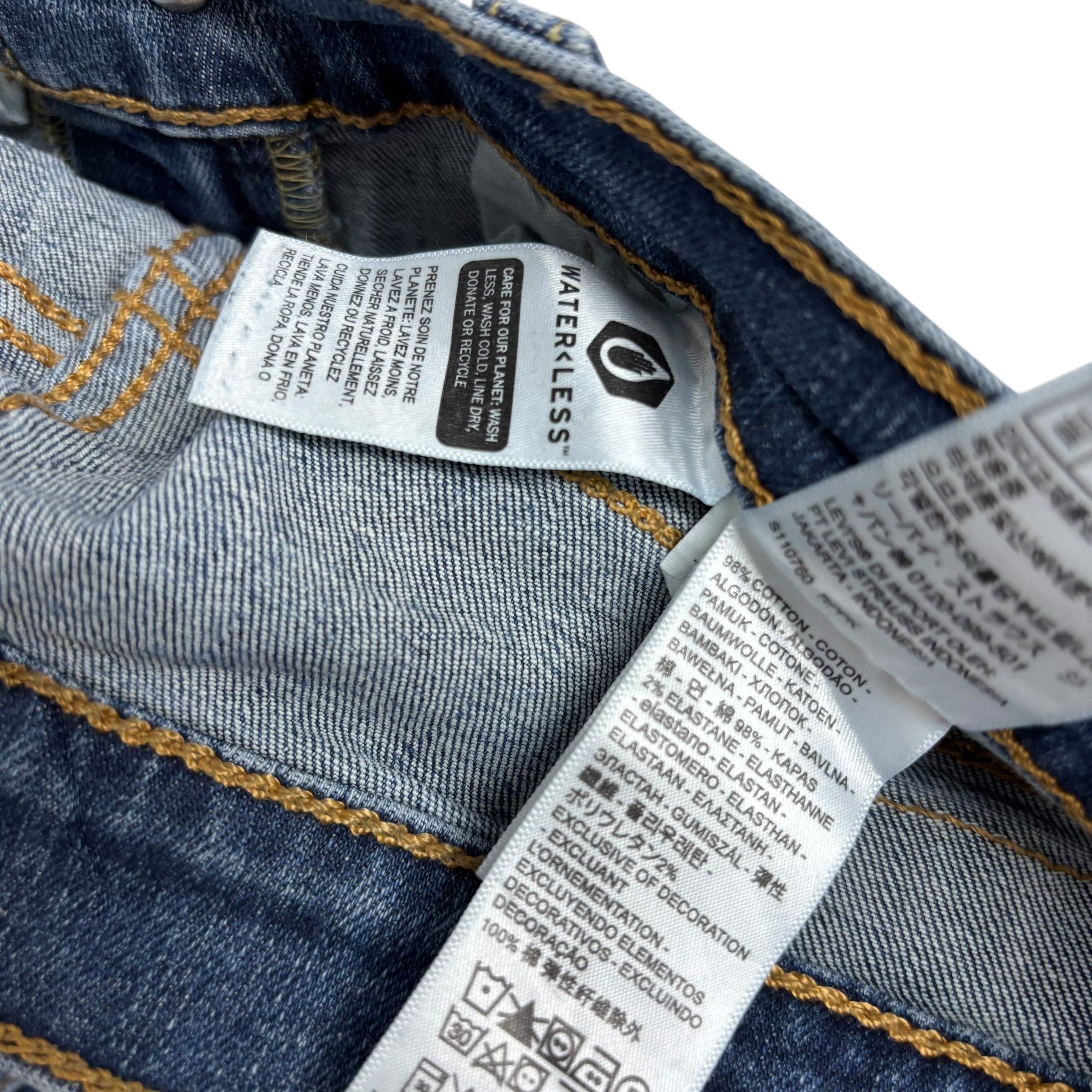 Levis 531 Jeans W30 L32 Mens Mid Blue Athletic Slim Fit Stretch Denim (E)