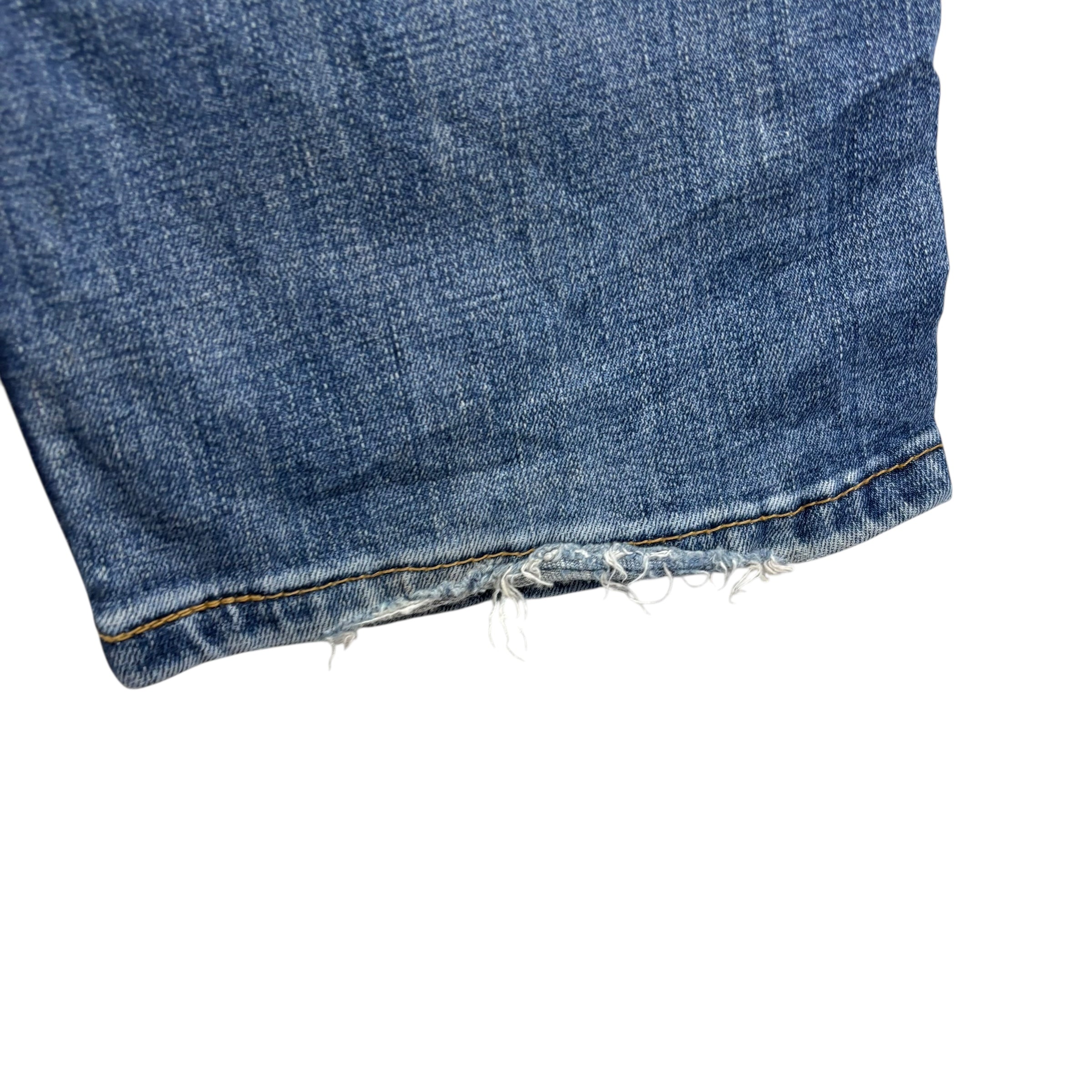 Levis 505 Jeans W31 L30 Mens Mid Blue Regular Straight Fit Stretch Denim (F)