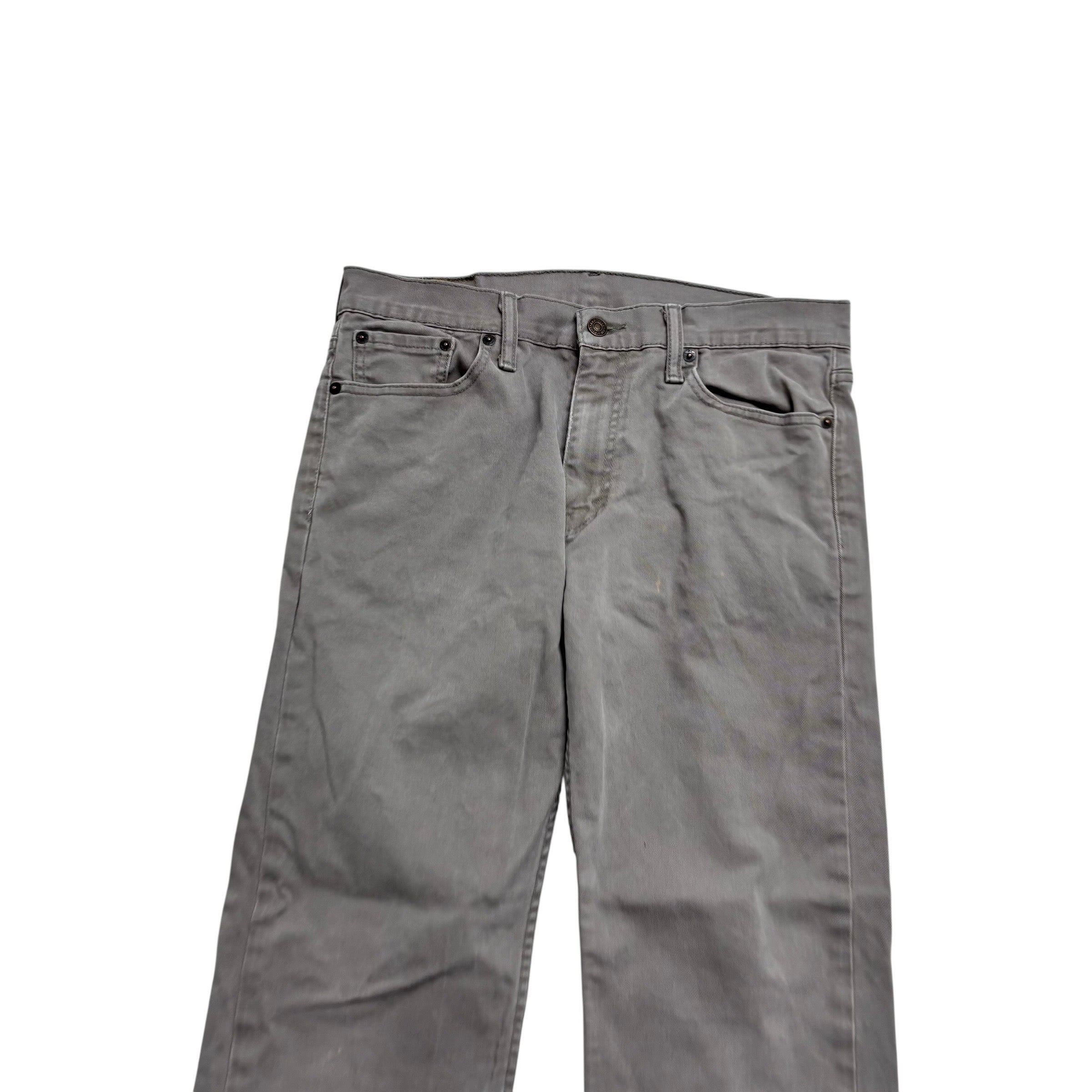 Levis 513 Jeans W32 L30 Mens Grey Slim Straight Fit Stretch Denim