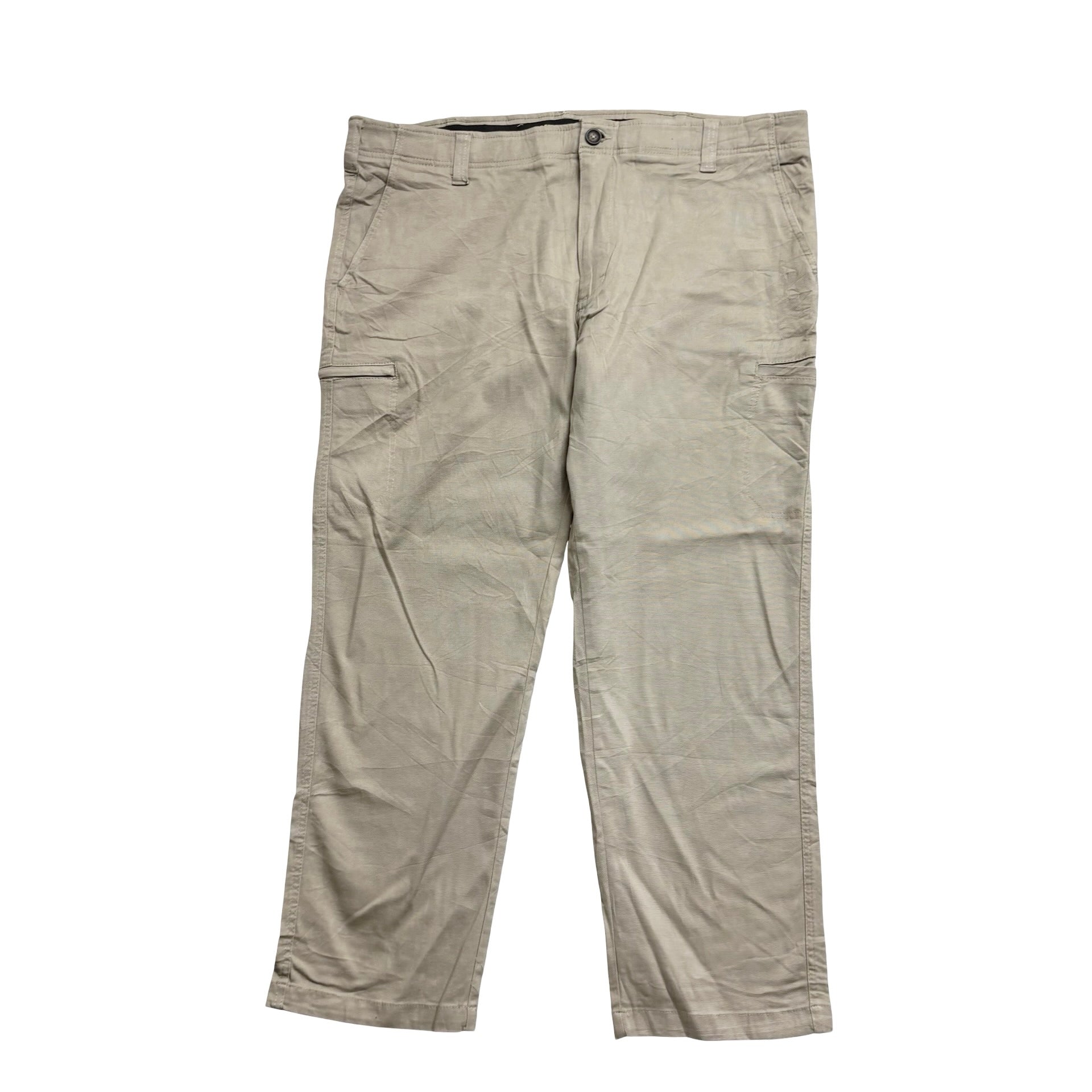 Lee Cargo Trousers W42 L30 Mens Beige Regular Straight Fit Stretch Pants (E)