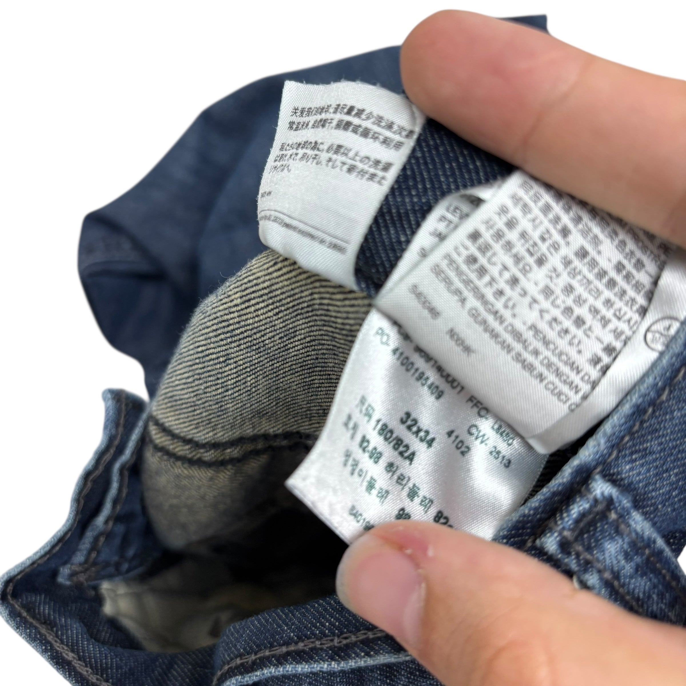 Levis 514 Jeans W32 L34 Mens Dark Blue Regular Straight Fit Denim (E)