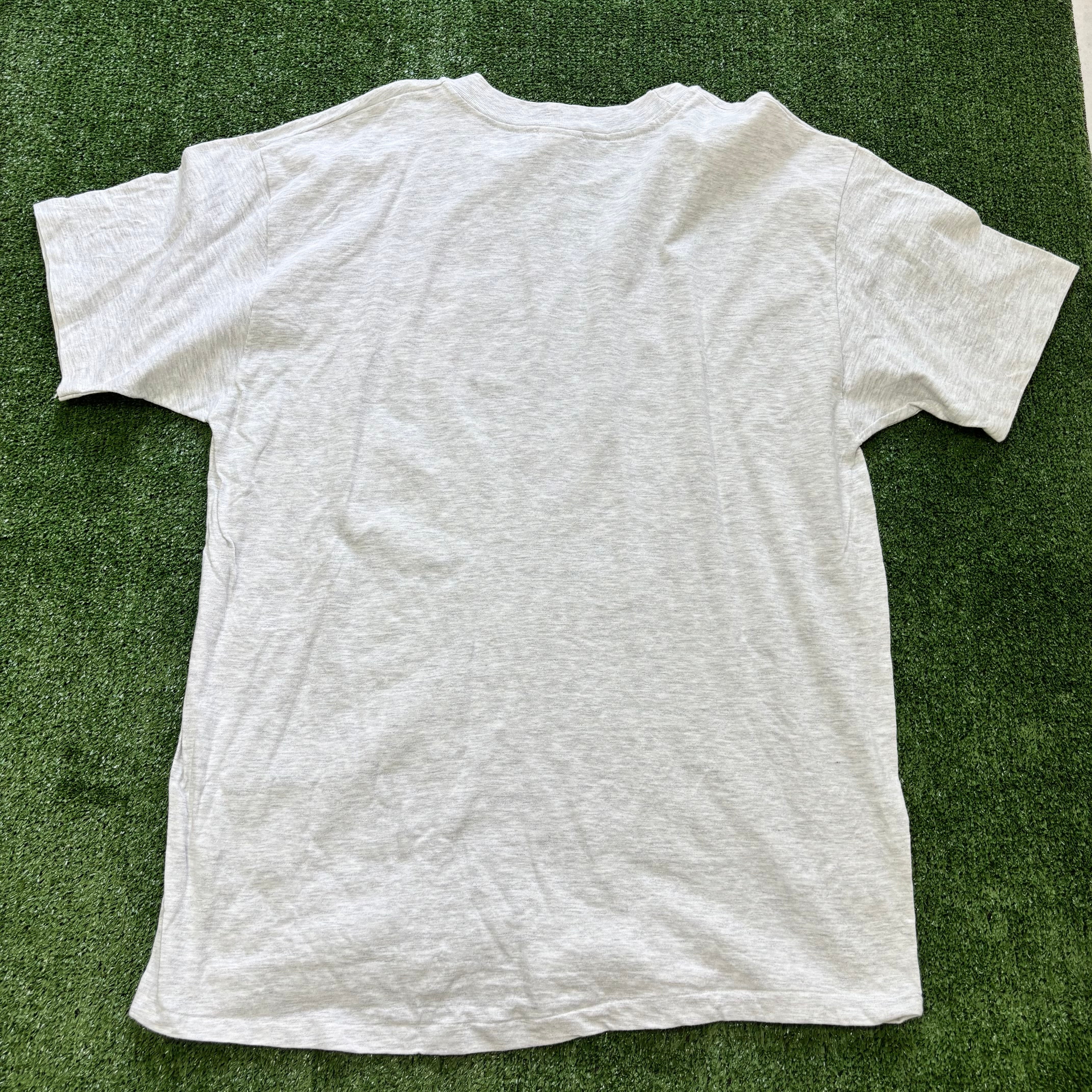 Vintage T Shirt Mens XL Grey Single Stitch Graphic Print 90s Dogs (E)