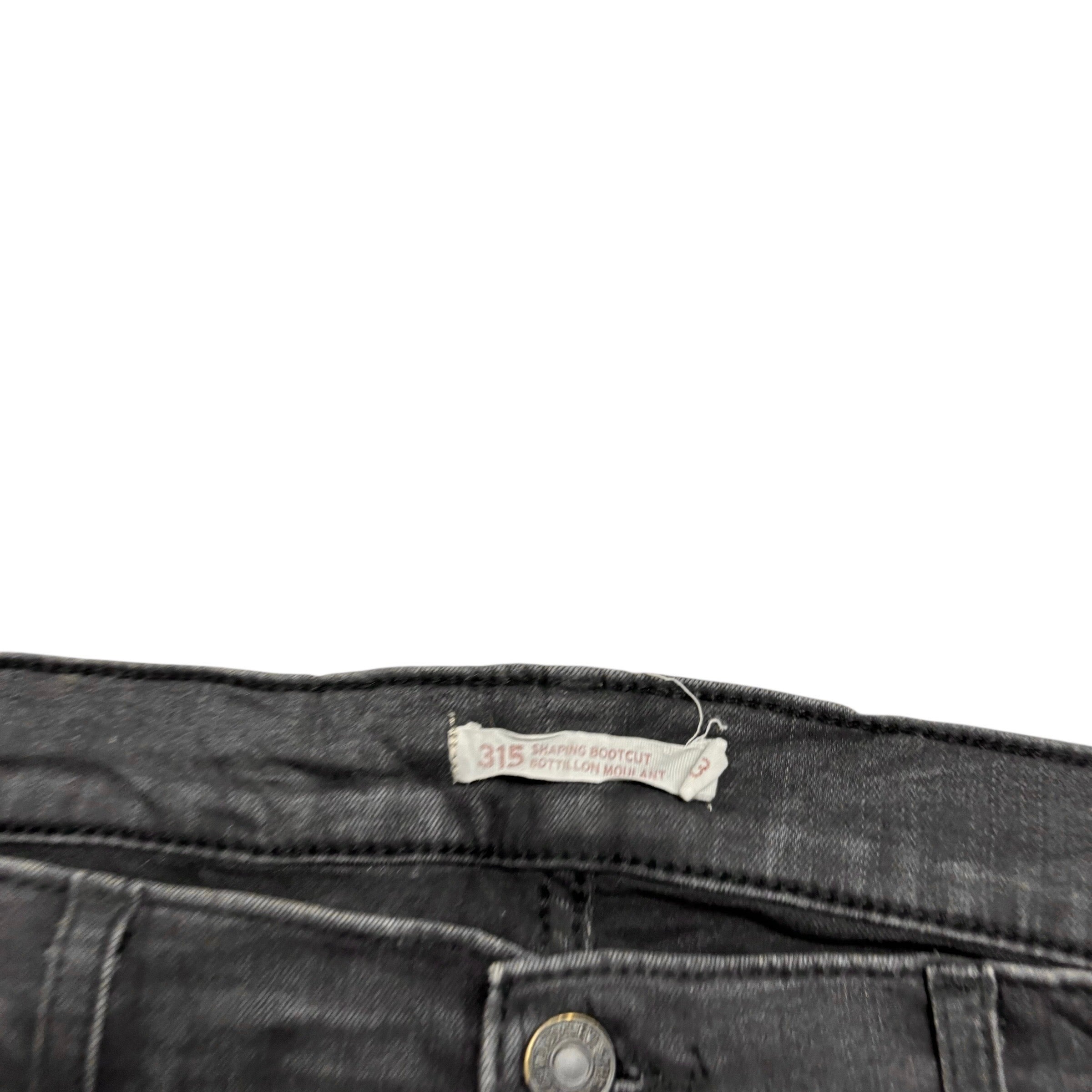 Levis Jeans W33 L32 Womens Shaping Bootcut Black Stretch Denim (E)