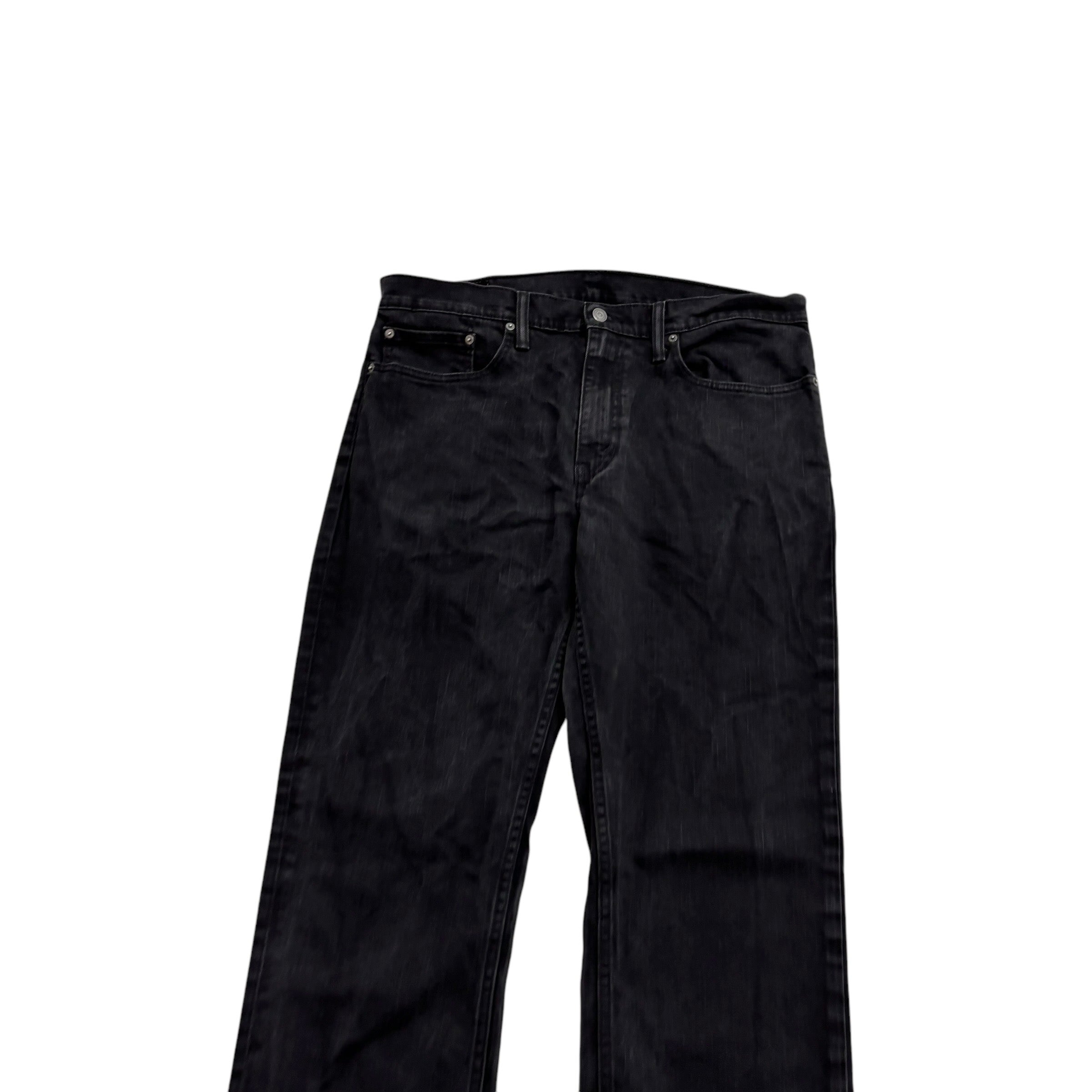 Levis 559 Jeans W36 L34 Mens Black Relaxed Straight Fit Stretch Denim