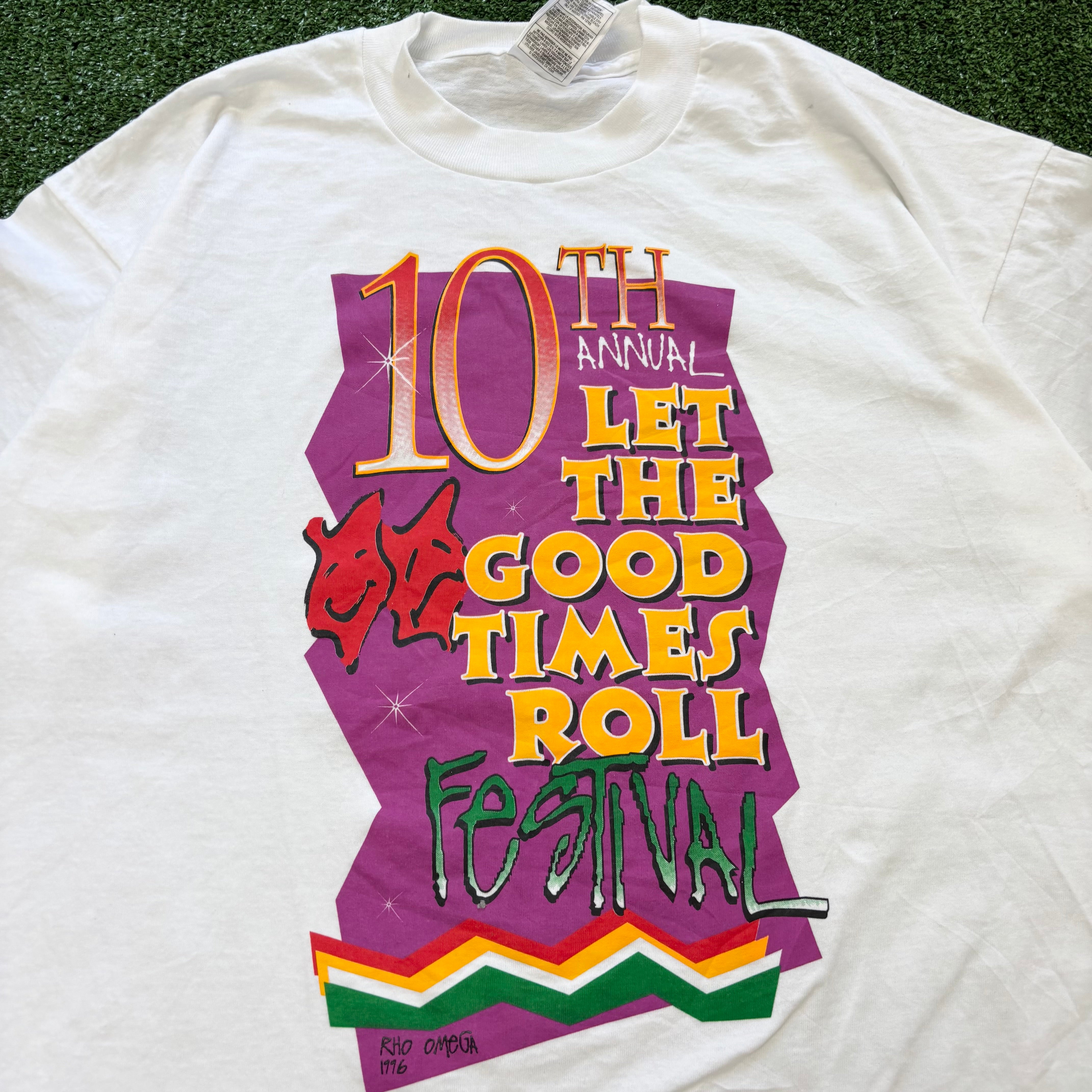 Vintage T Shirt Mens XL White Single Stitch Graphic Print 90s USA