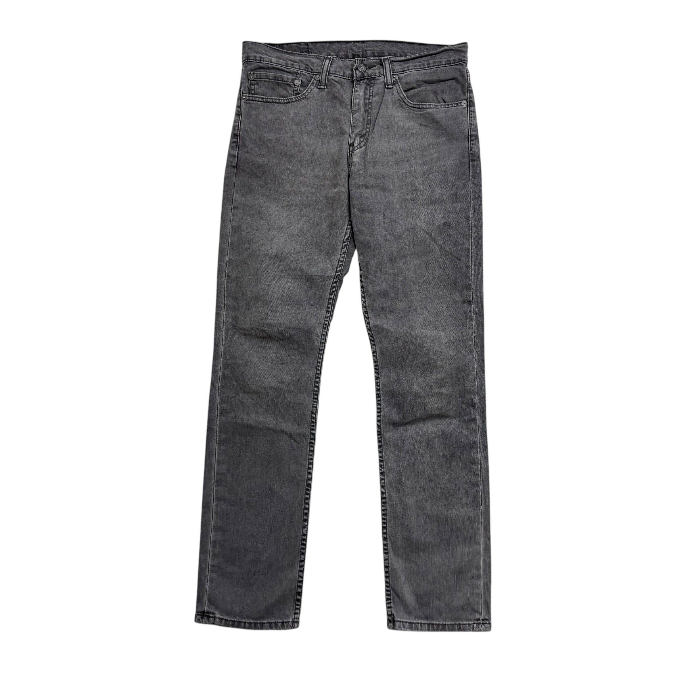 Levis 511 Jeans W34 L32 Mens Grey Slim Fit Stretch Denim (G)