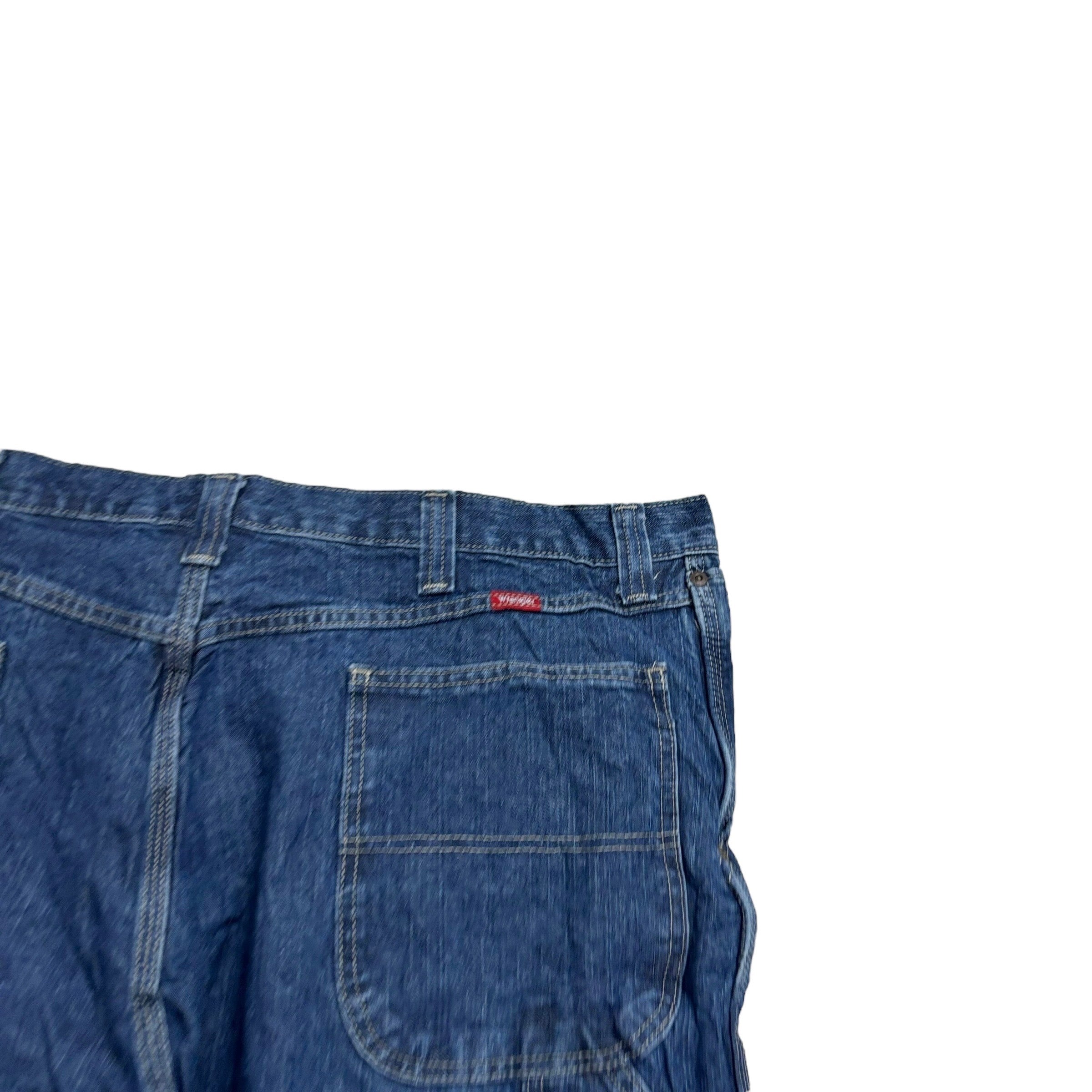 Wrangler Carpenter Jeans W40 L31 Mens Dark Blue Relaxed Straight Fit Denim (E)