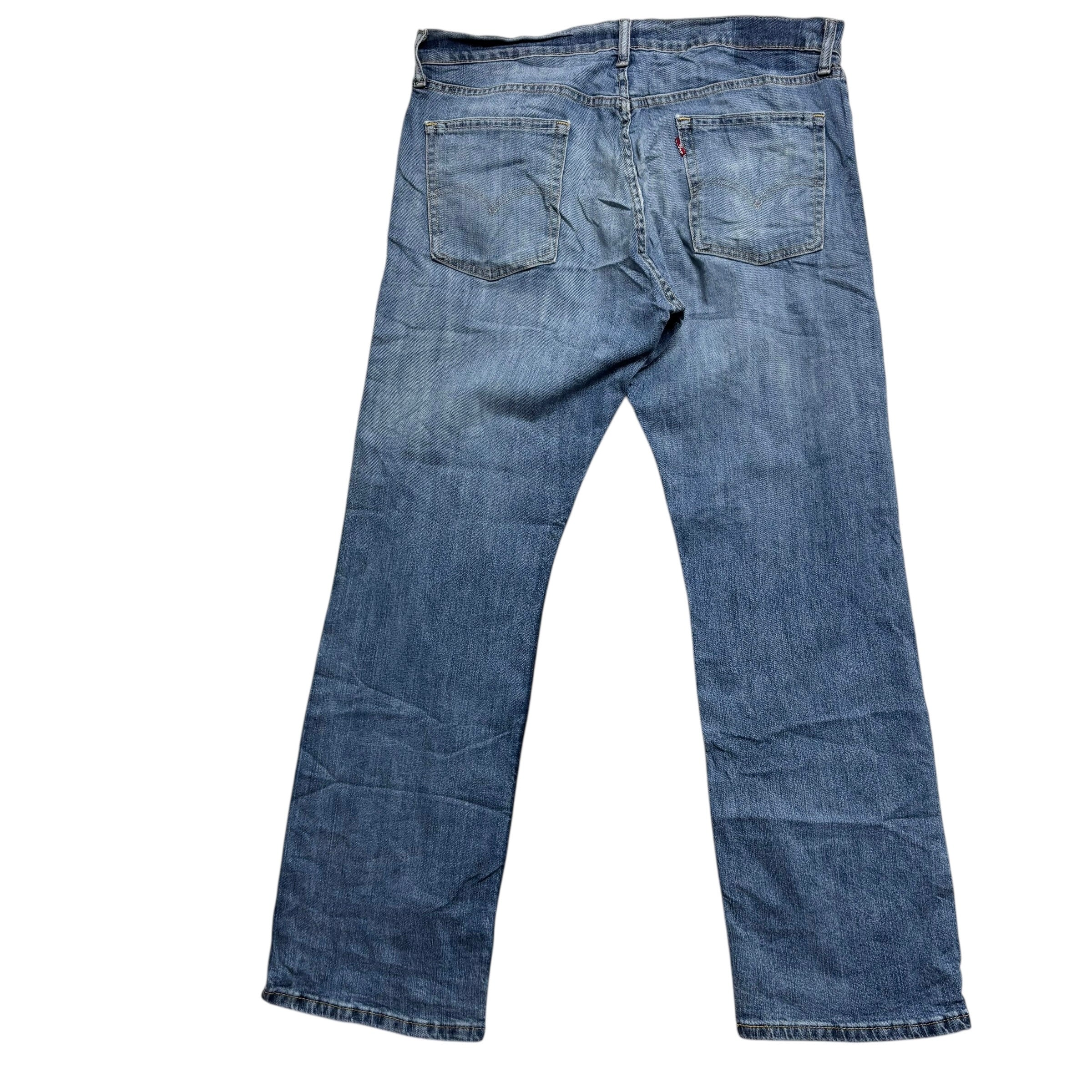 Levis Jeans W36 L30 Mens Mid Blue Regular Straight Fit Stretch Denim