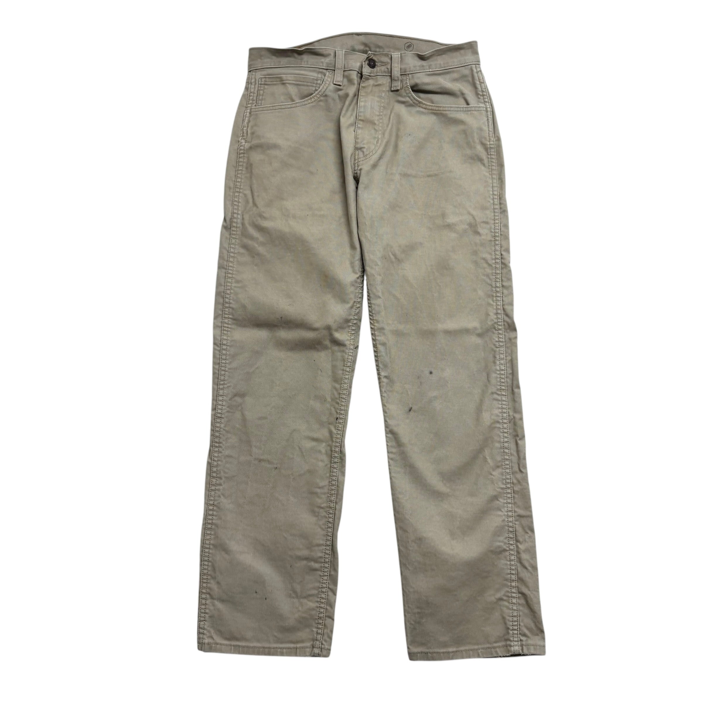 Levis Workwear Jeans W30 L29 Mens Beige Regular Straight Fit Stretch (F)
