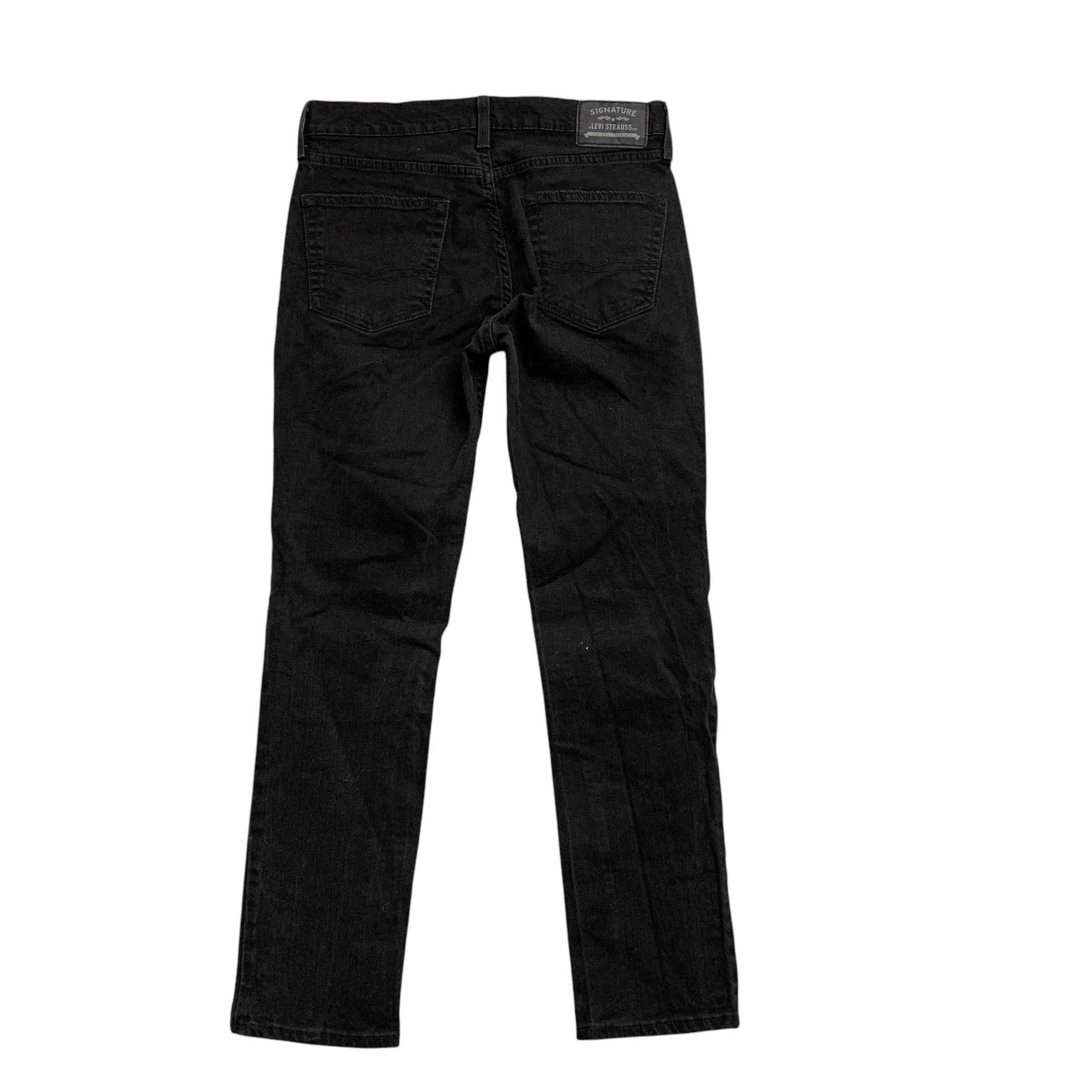 Levis Signature Jeans W31 L29 Mens Black Skinny Fit Stretch Denim (E)