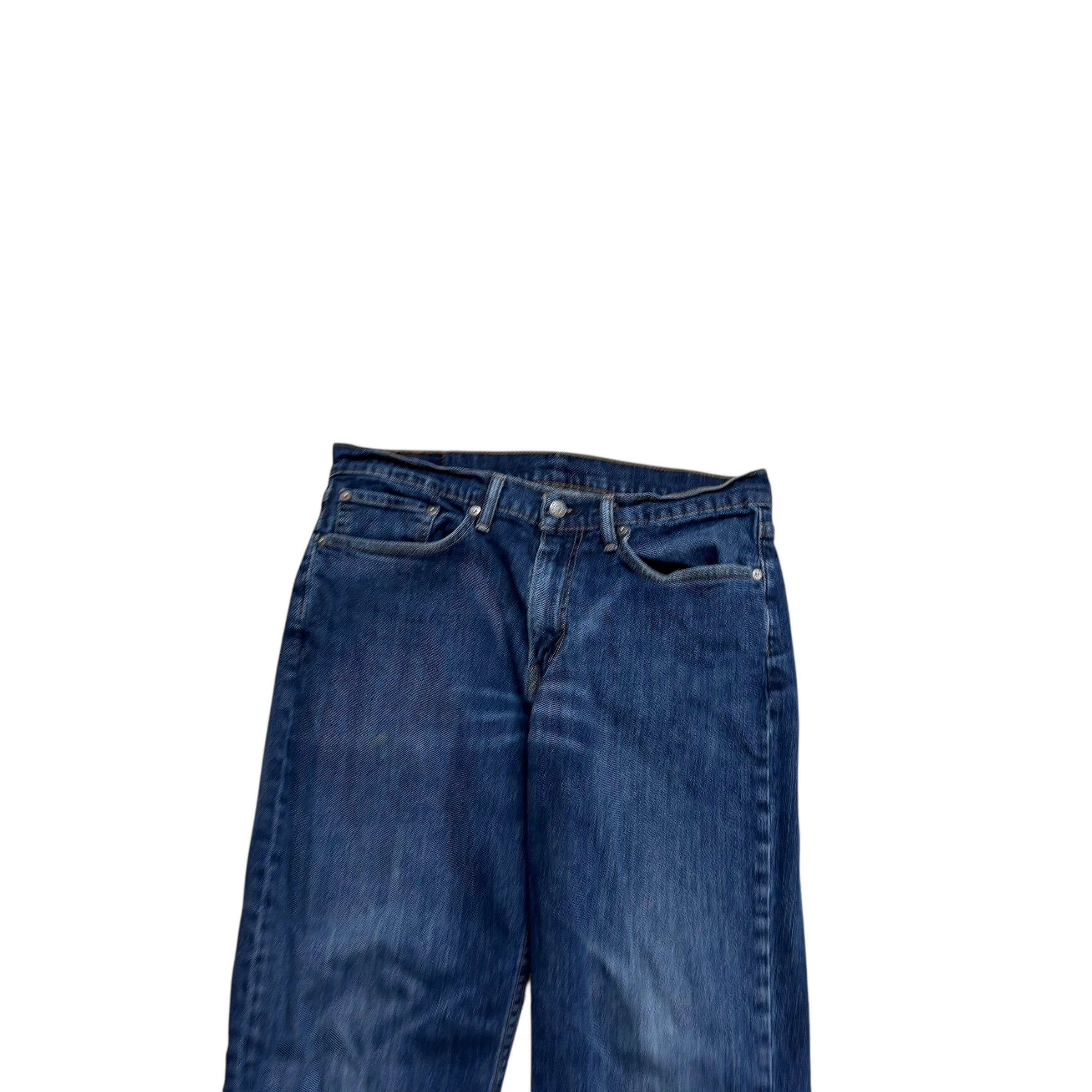 Levis 514 Jeans W34 L30 Mens Dark Blue Regular Straight Fit Stretch Denim