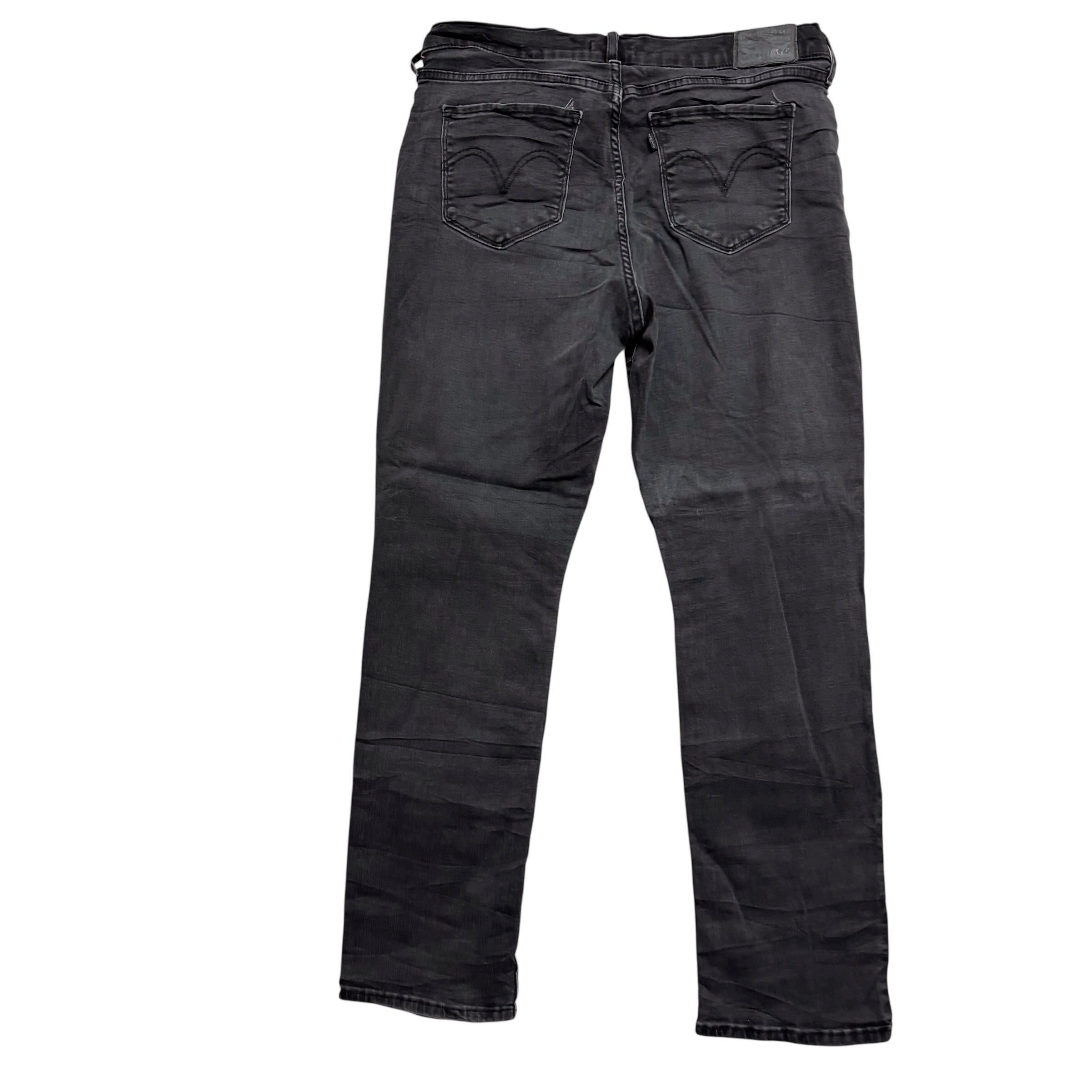 Levis Jeans W31 L30 Womens Classic Straight Fit Black Stretch Denim