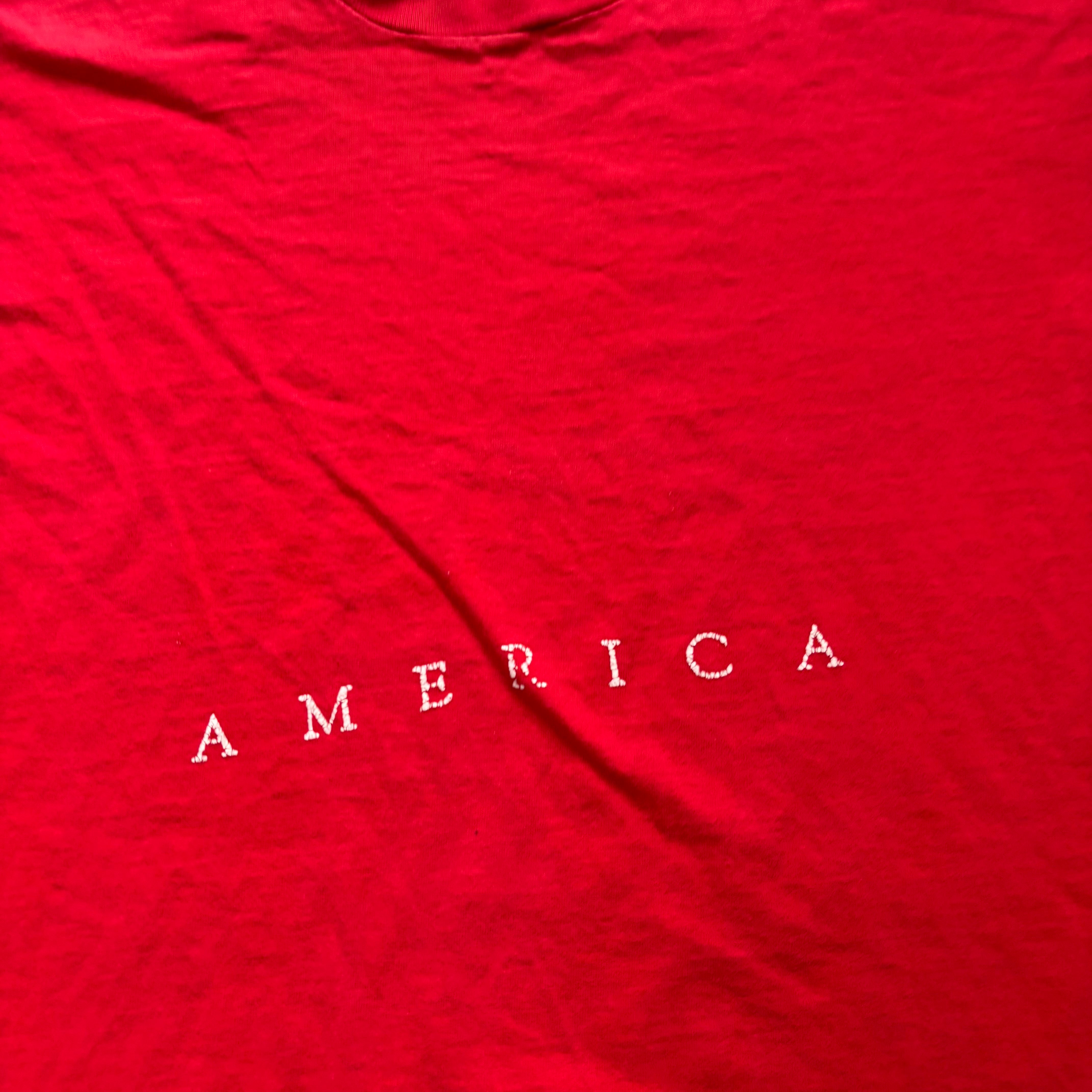 Vintage T Shirt Mens XL Red Single Stitch Graphic Print 90s USA