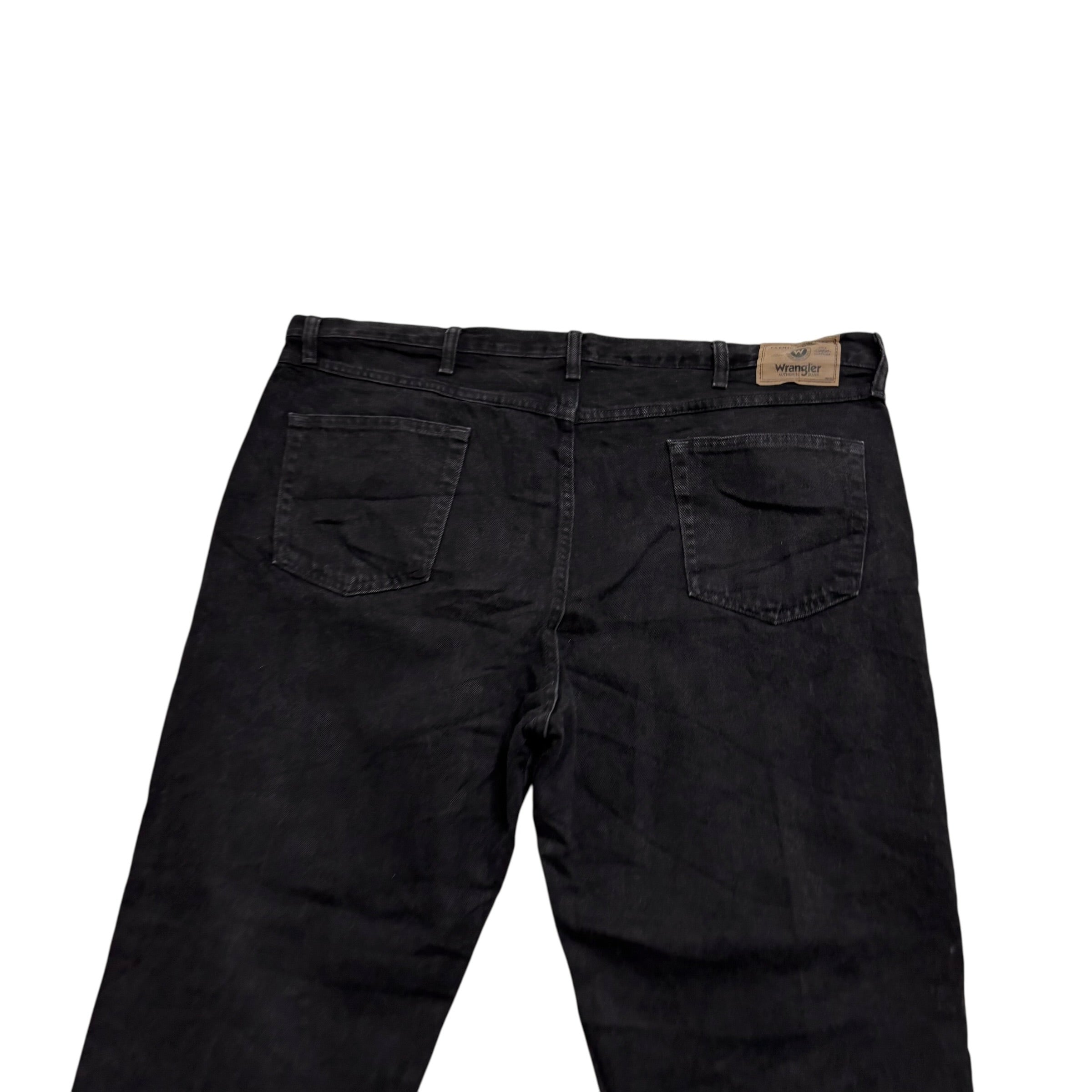Wrangler Jeans W44 L29 Mens Black Regular Straight Fit Denim (E)