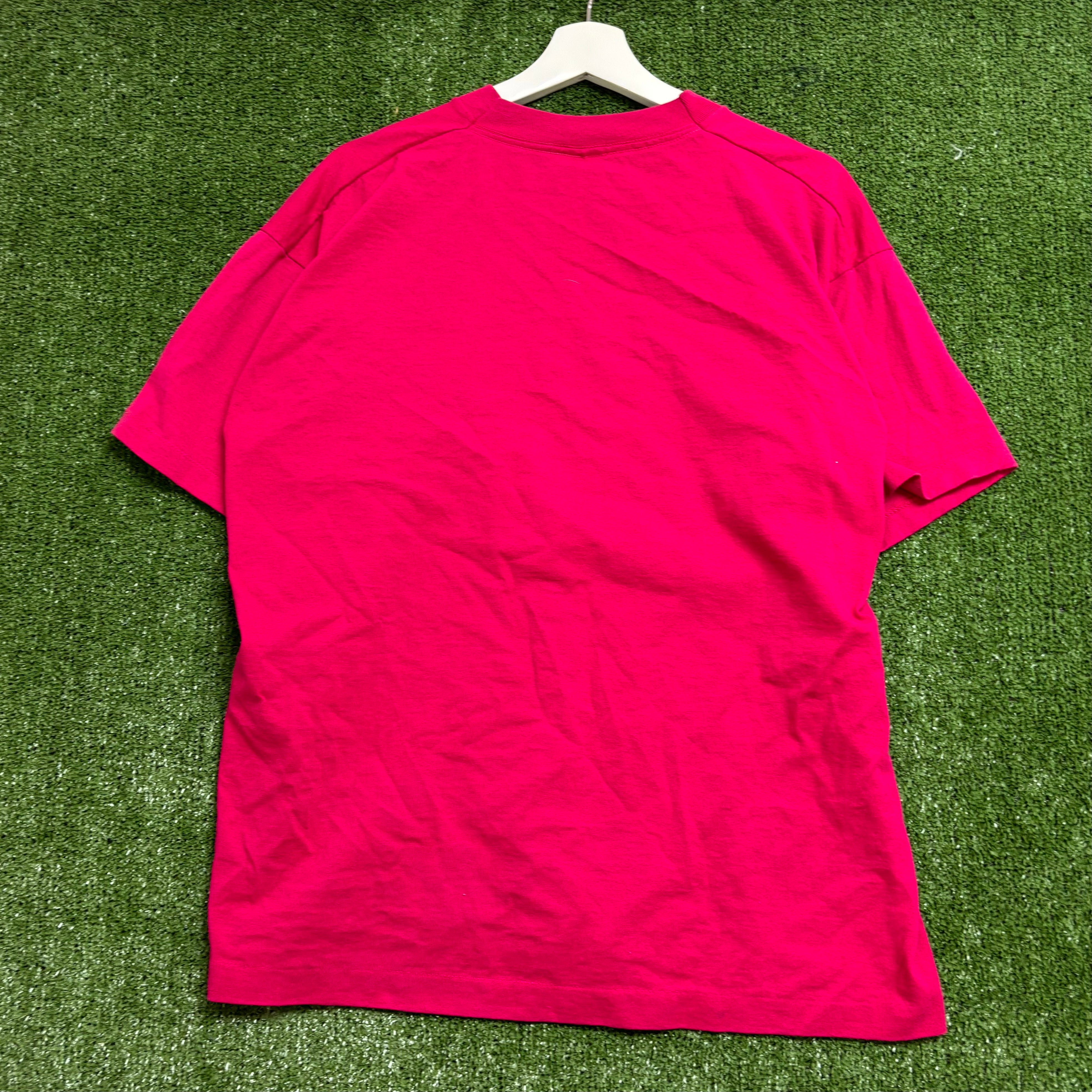 Vintage T Shirt Mens XL Pink Single Stitch Graphic Print 90s Festival