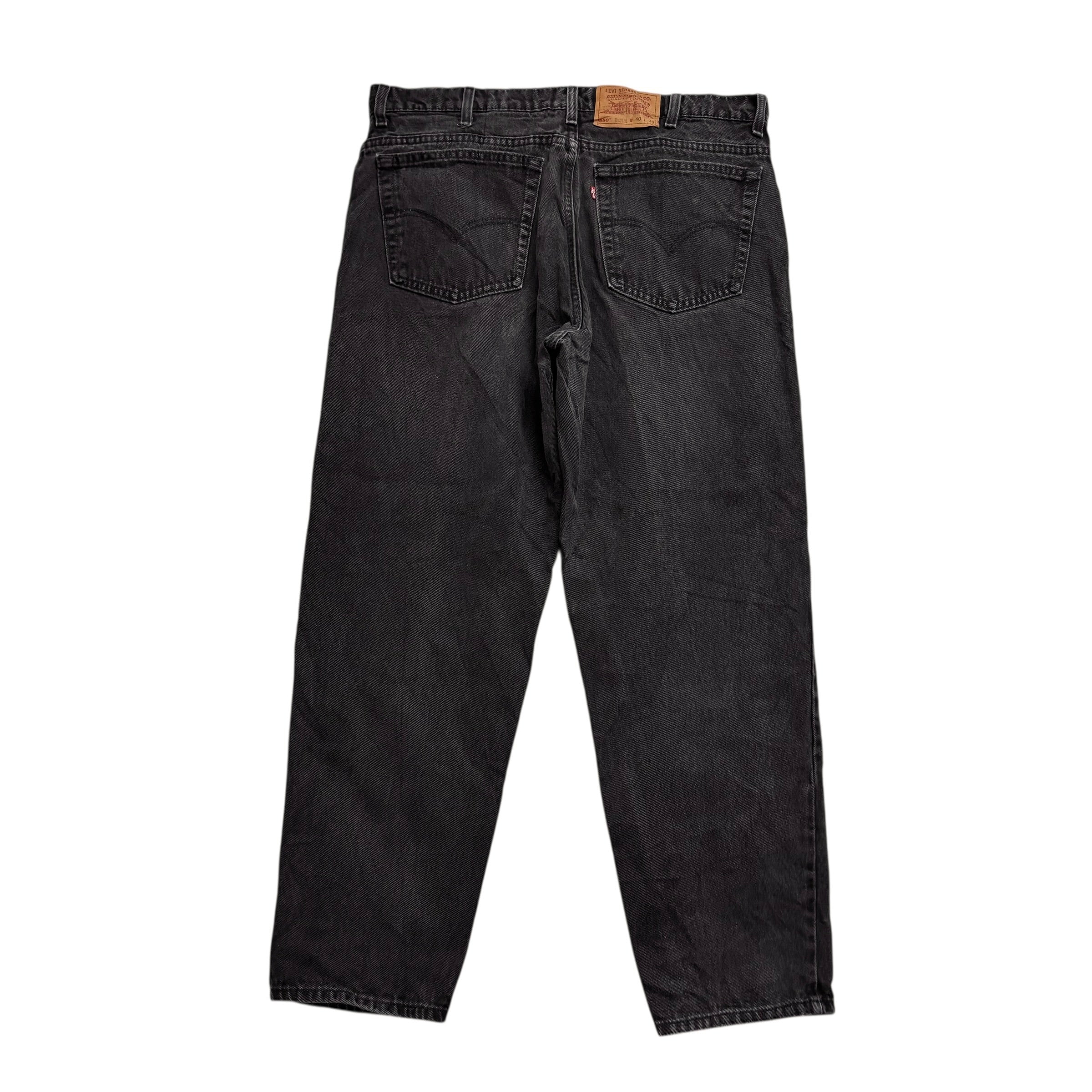 Levis 550 Jeans W38 L30 Mens Black Relaxed Tapered Fit Vintage Made In USA (E)