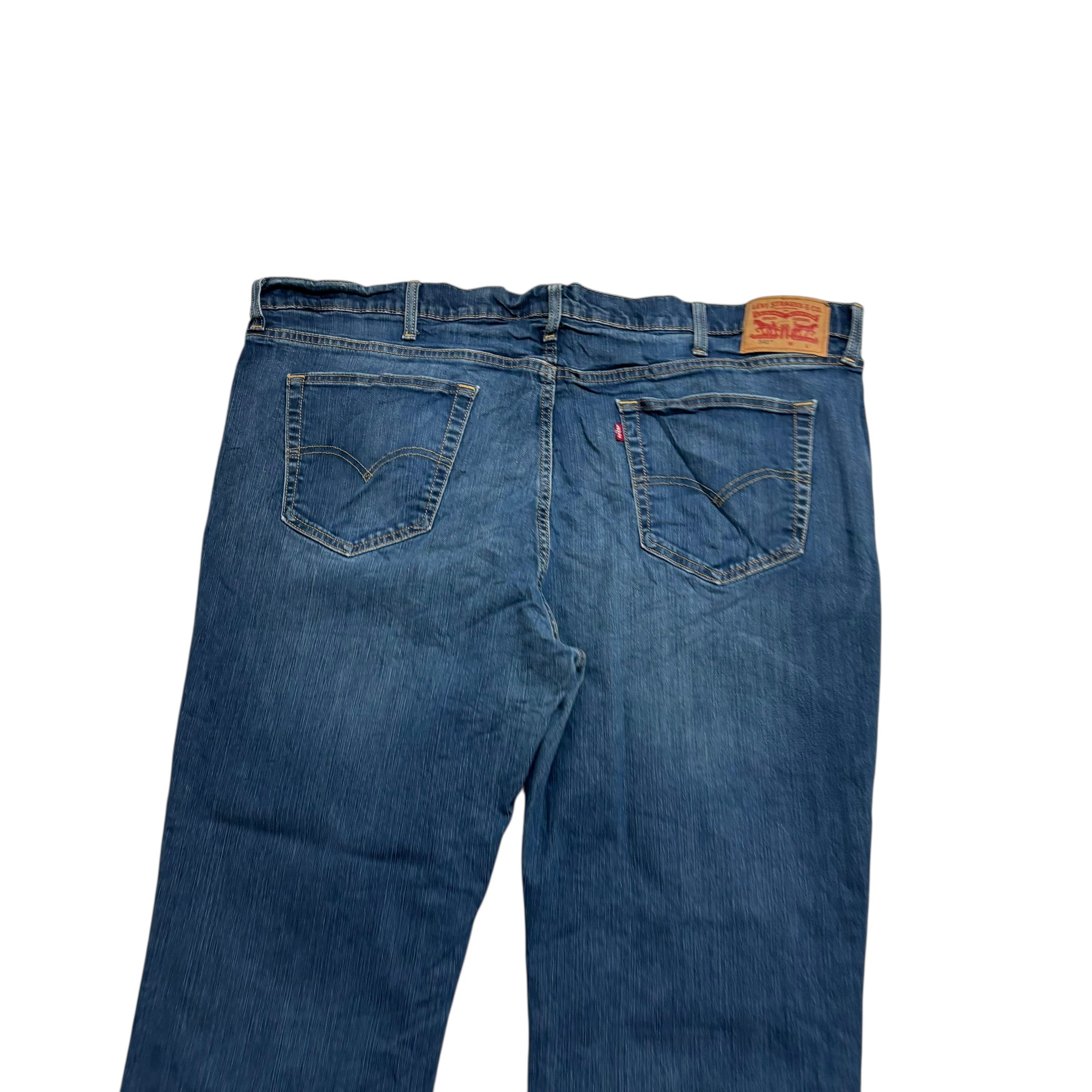 Levis 541 Jeans W48 L31 Mens Dark Blue Athletic Tapered Fit Stretch Denim