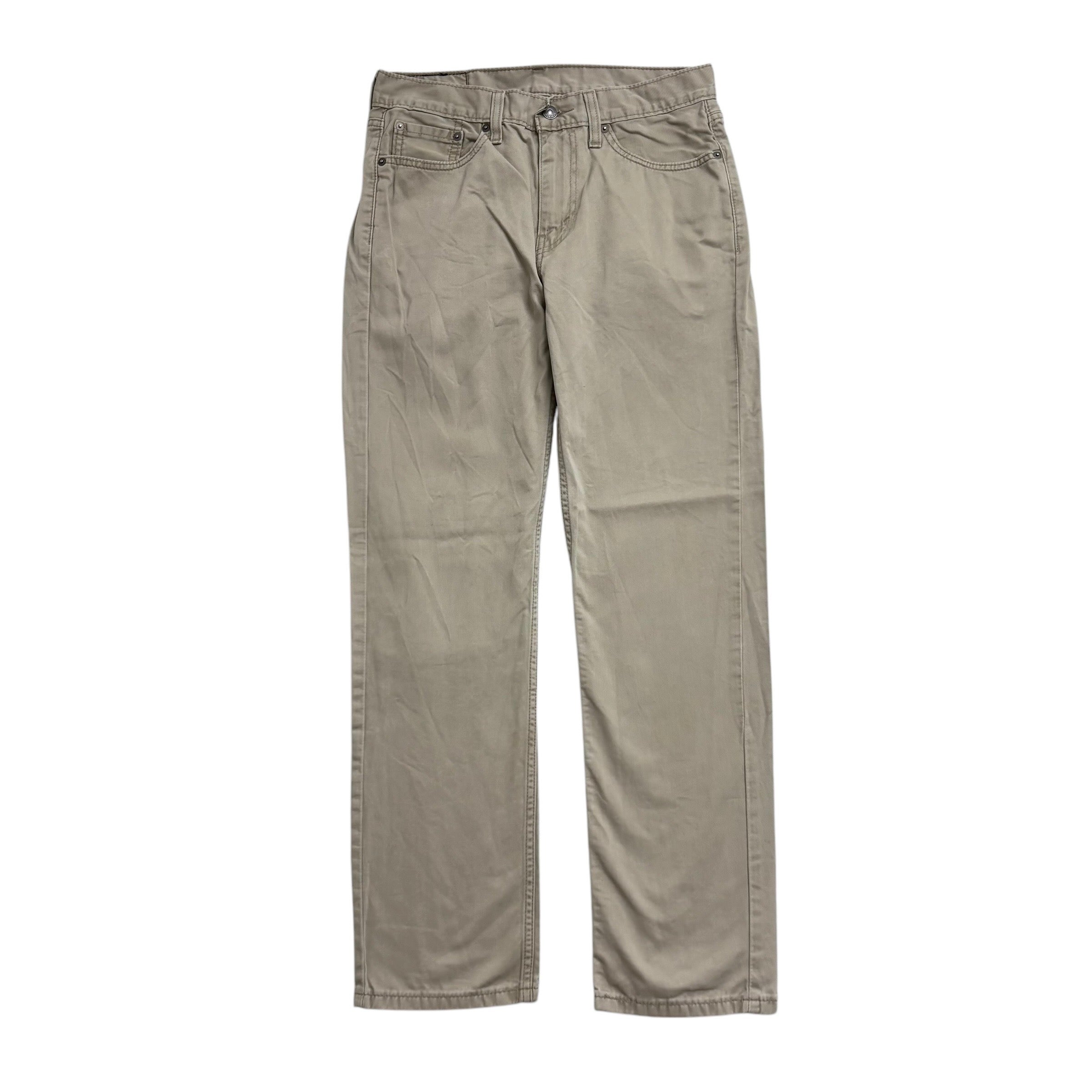 Levis 514 Trousers W30 L31 Mens Beige Cream Regular Straight Fit Pants (E)