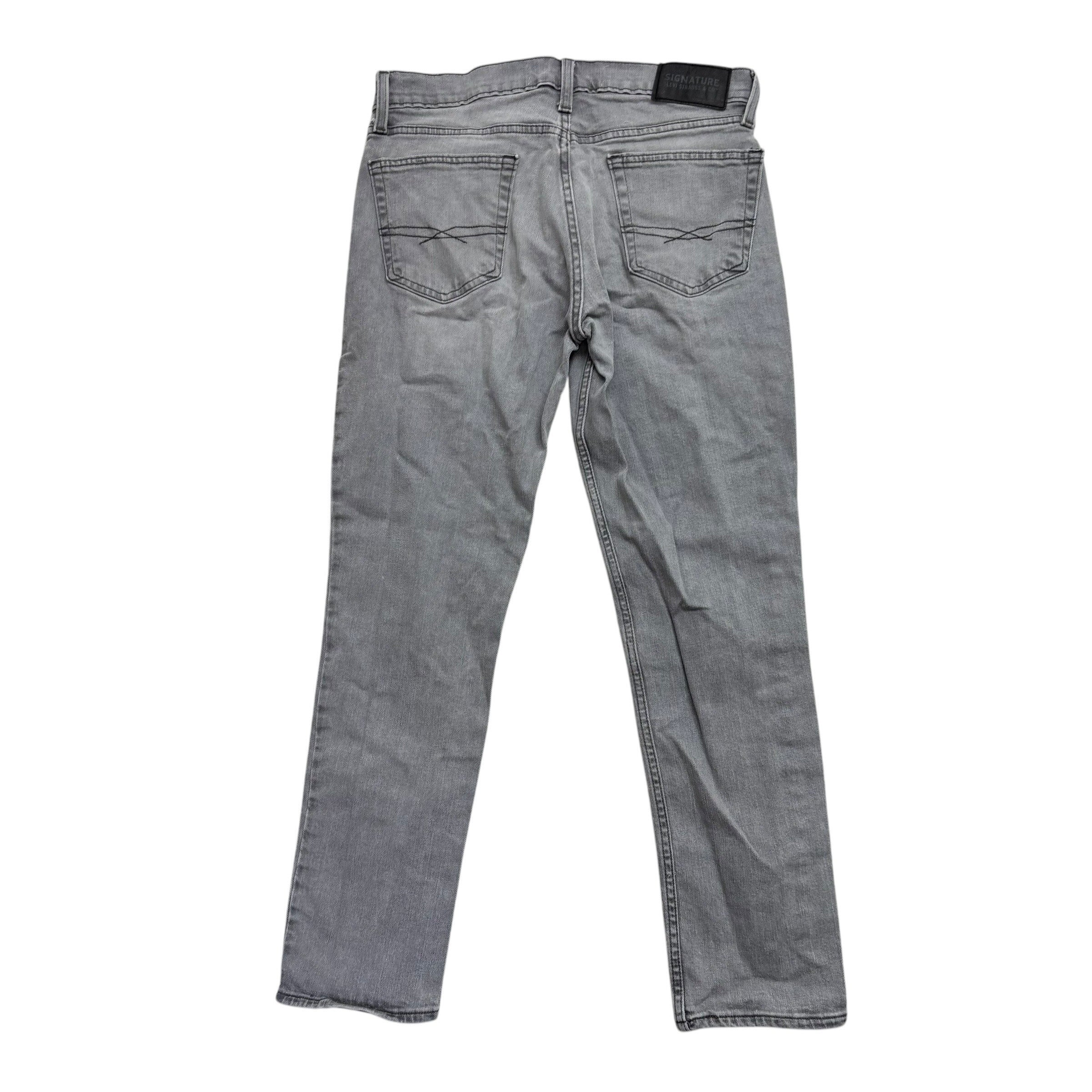 Levis Signature Jeans W31 L28 Mens Grey Slim Fit Stretch Denim (E)