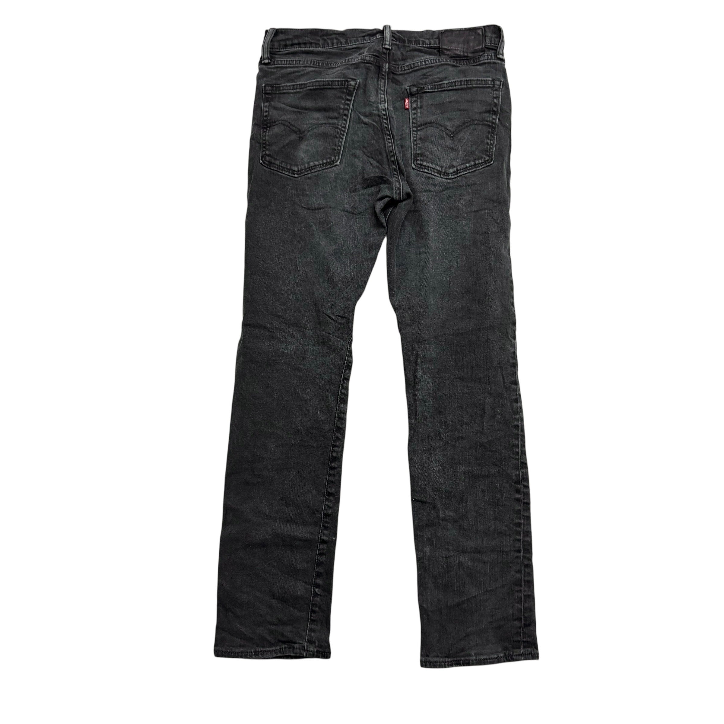 Levis 513 Jeans W30 L30 Mens Black Slim Straight Fit Stretch Denim